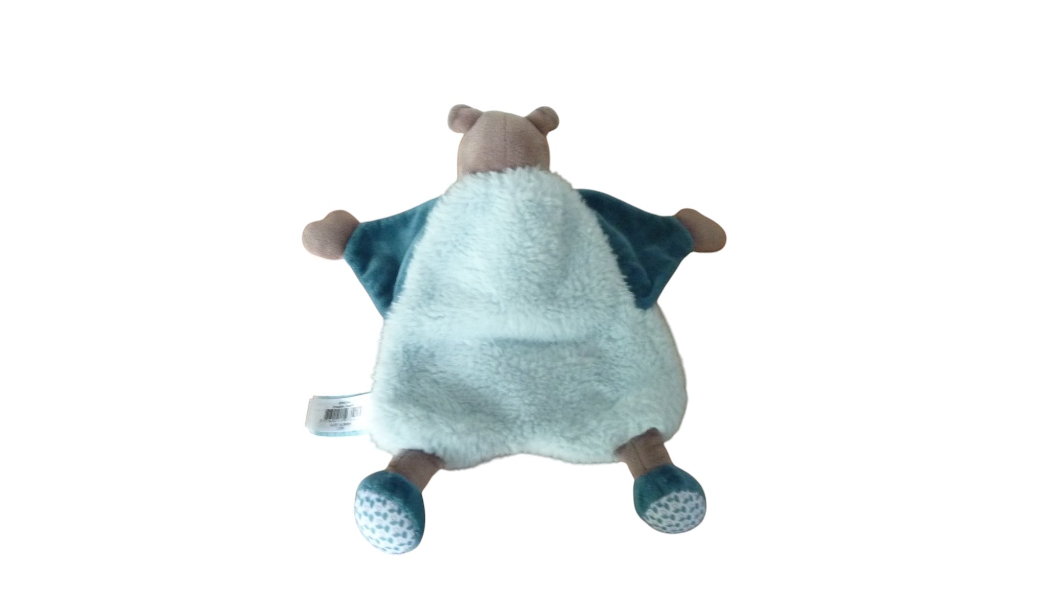 Doudou hippopotame plat bleu - Bazile - BN0544 Baby'Nat