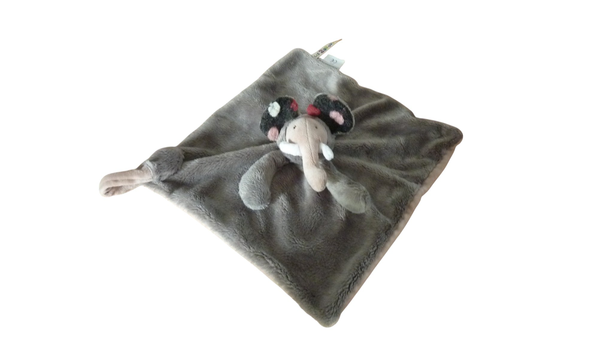 Doudou éléphant plat attache tétine - Les Zazous - Moulin Roty