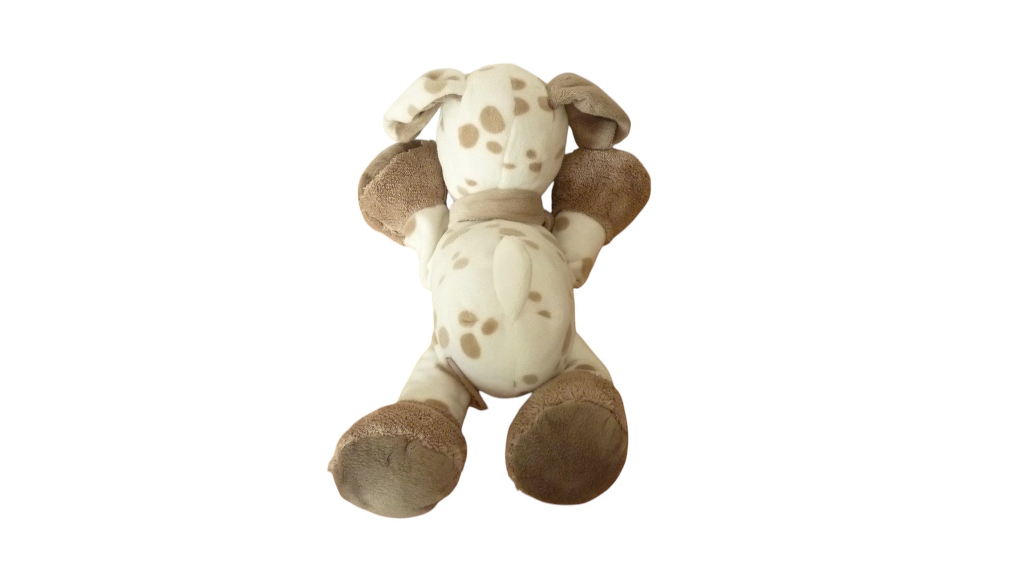Peluche chien blanc marron - Max et Noa - Nattou 24 cm