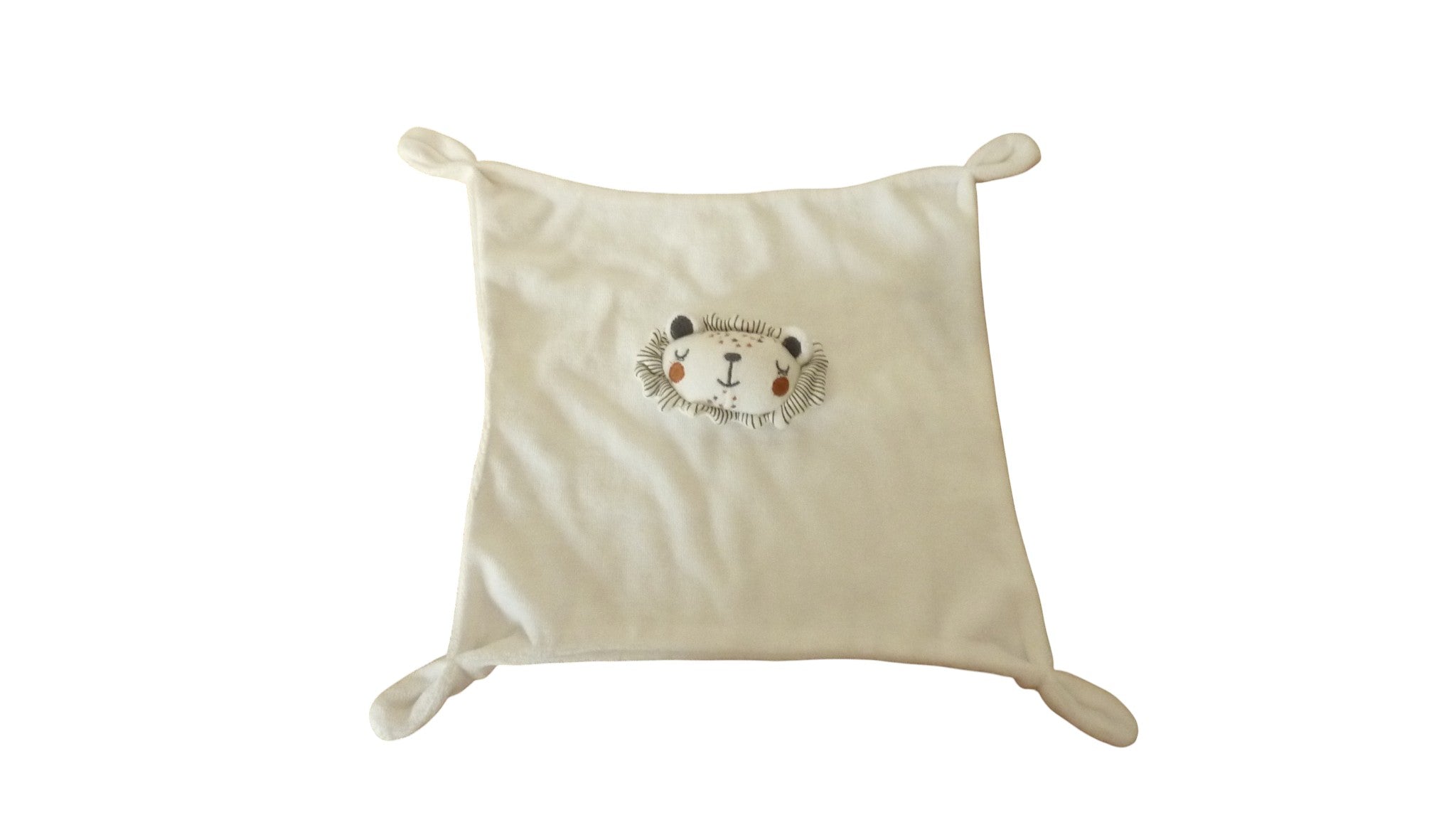 Doudou lion plat blanc - DPAM