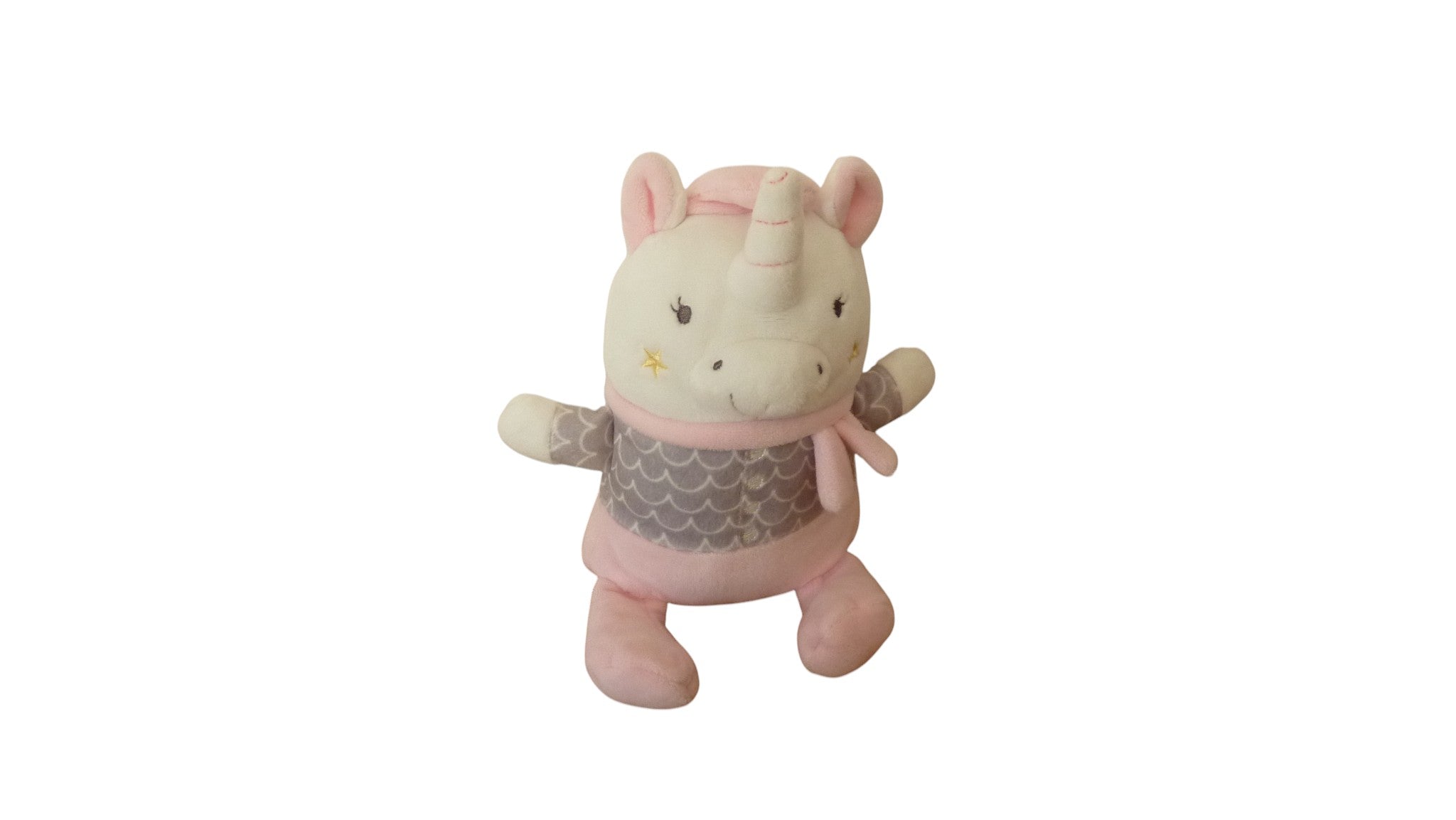 Peluche musicale licorne rose - Mots d'Enfants - 23 cm