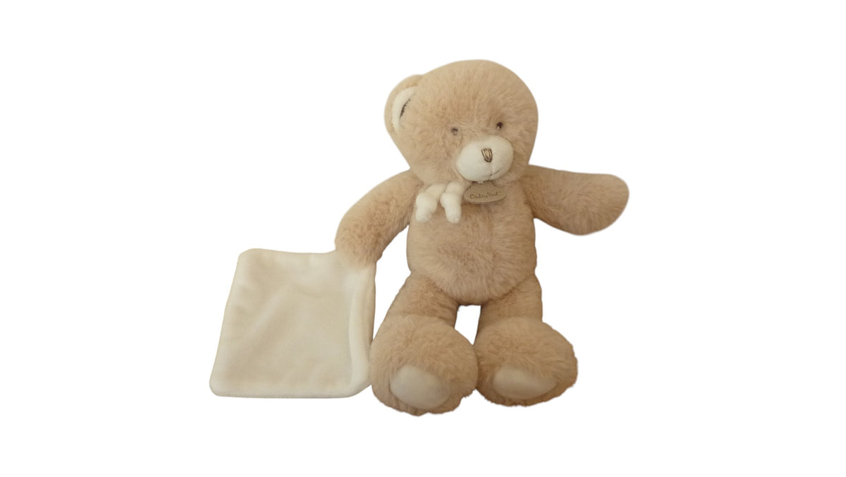 Peluche mouchoir ours miel - Pap'ours - BN0486 Baby'Nat 24 cm