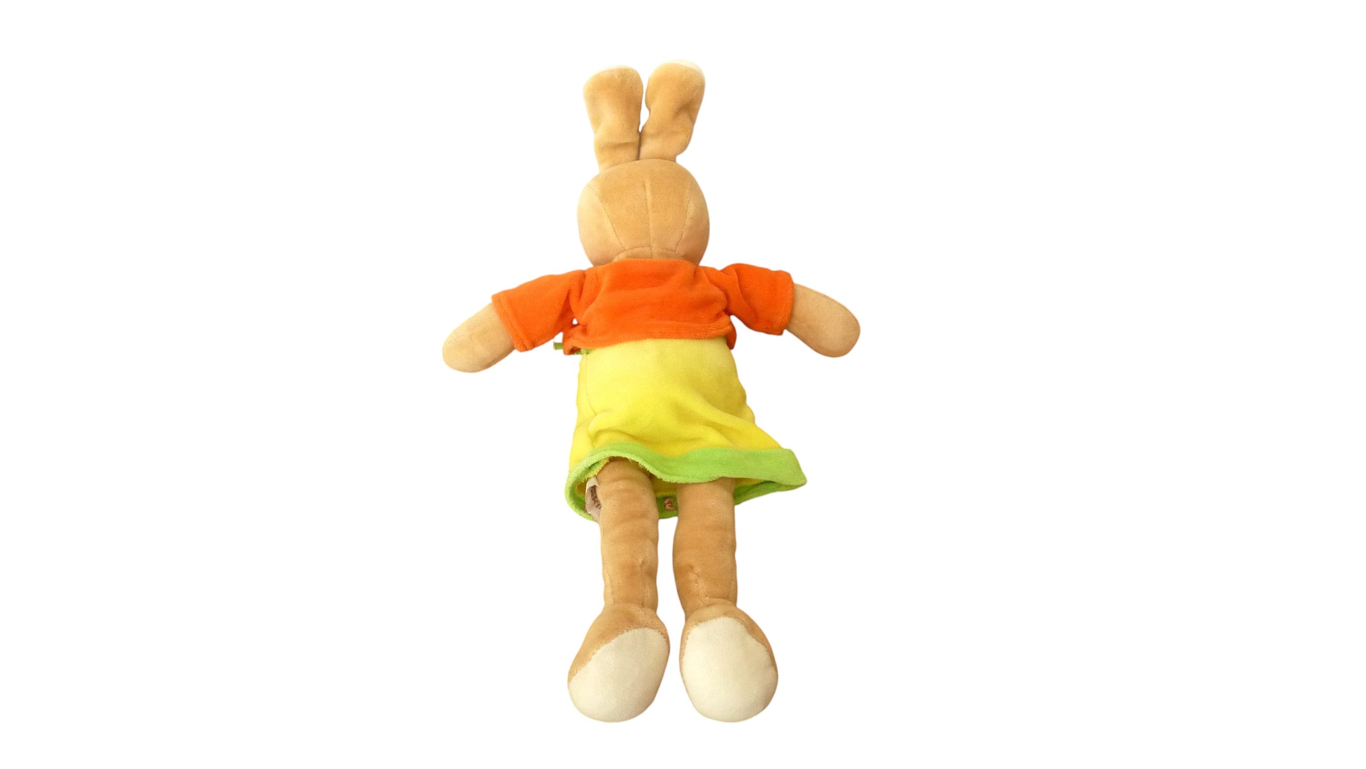 Peluche lapin jaune orange - Takinou 36 cm