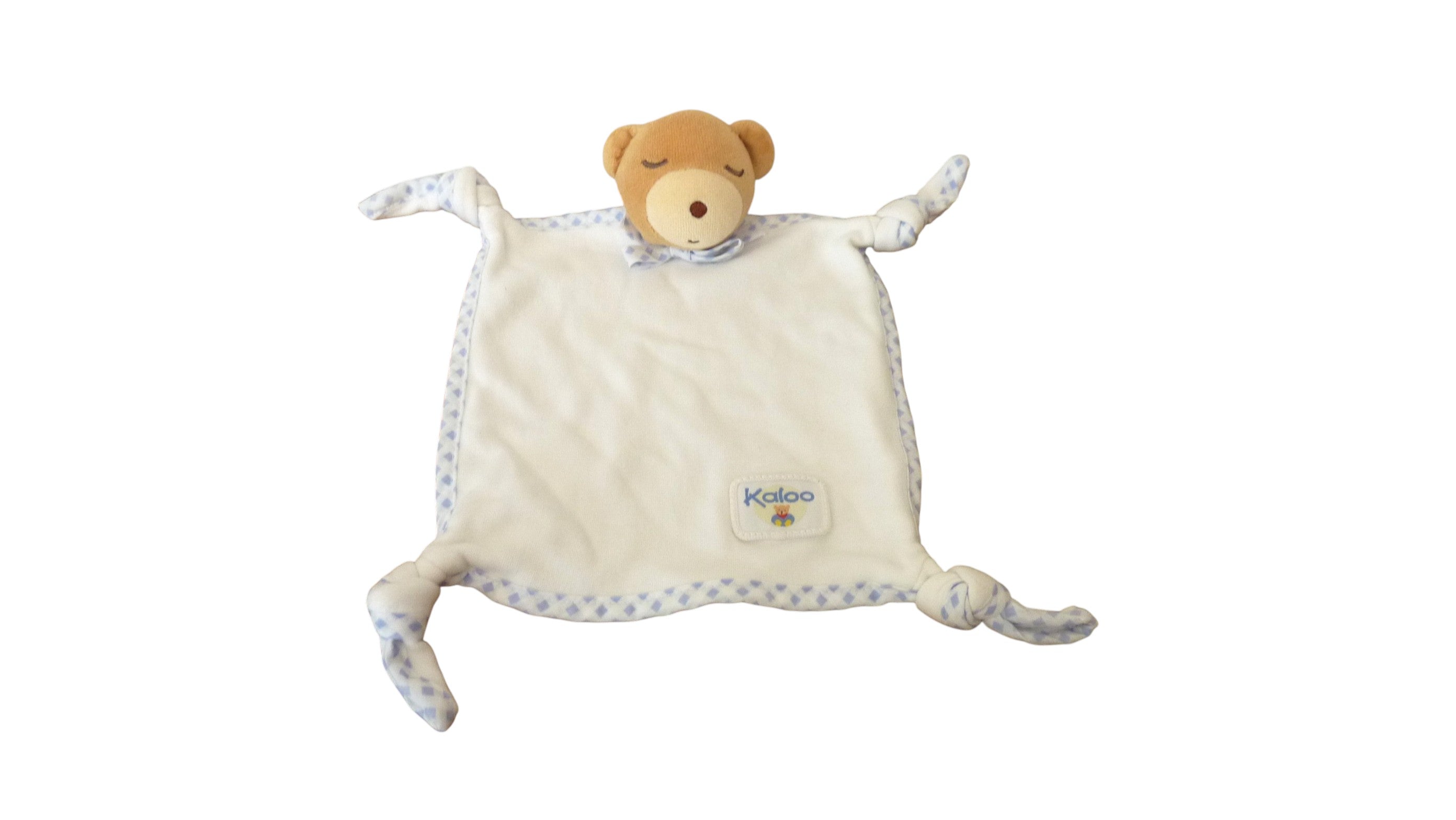 Doudou ours dormeur plat blanc - Kaloo