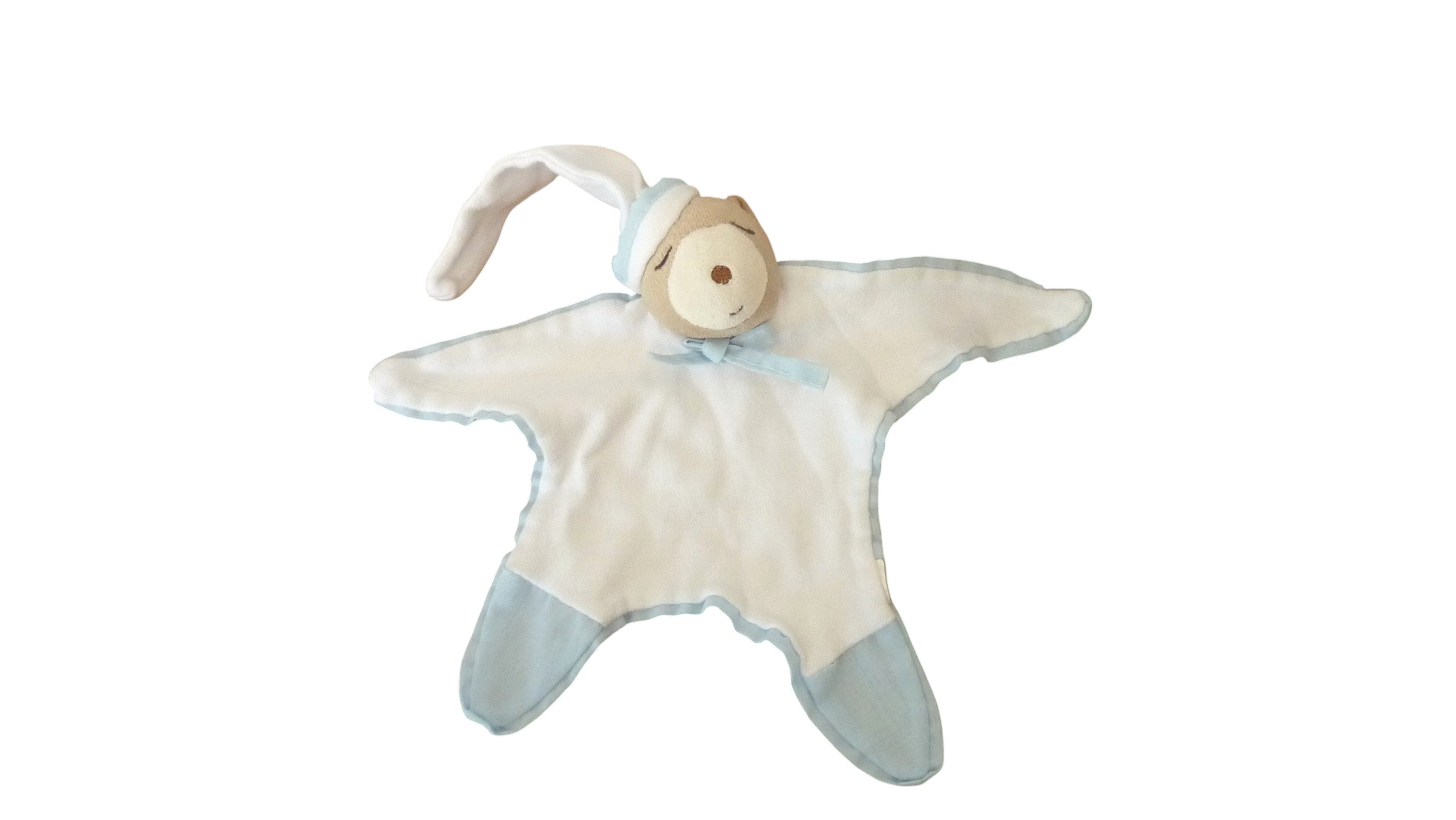 Doudou ours dormeur plat blanc - Kaloo