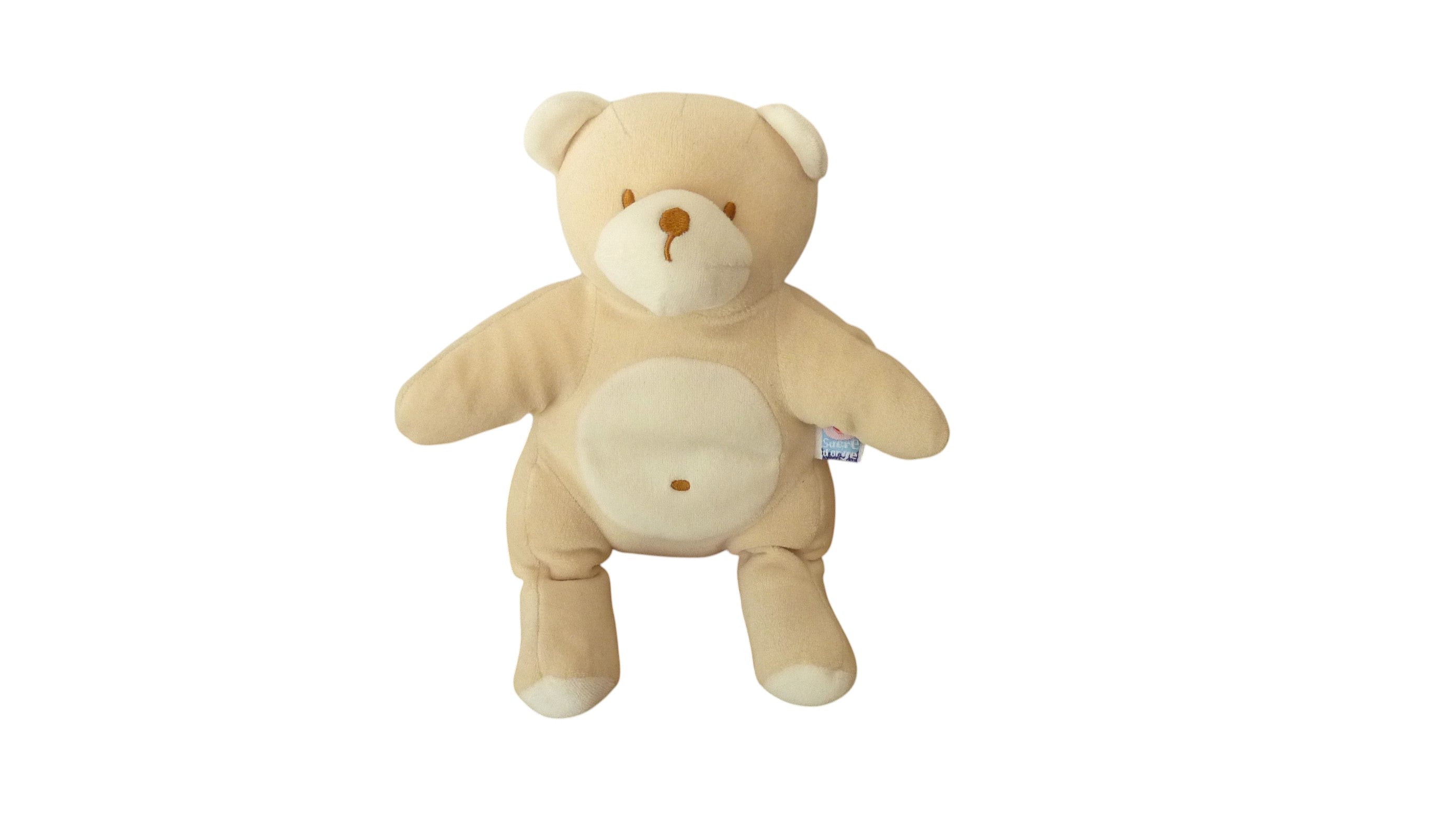 Peluche ours beige blanc - Sucre d'Orge 26 cm