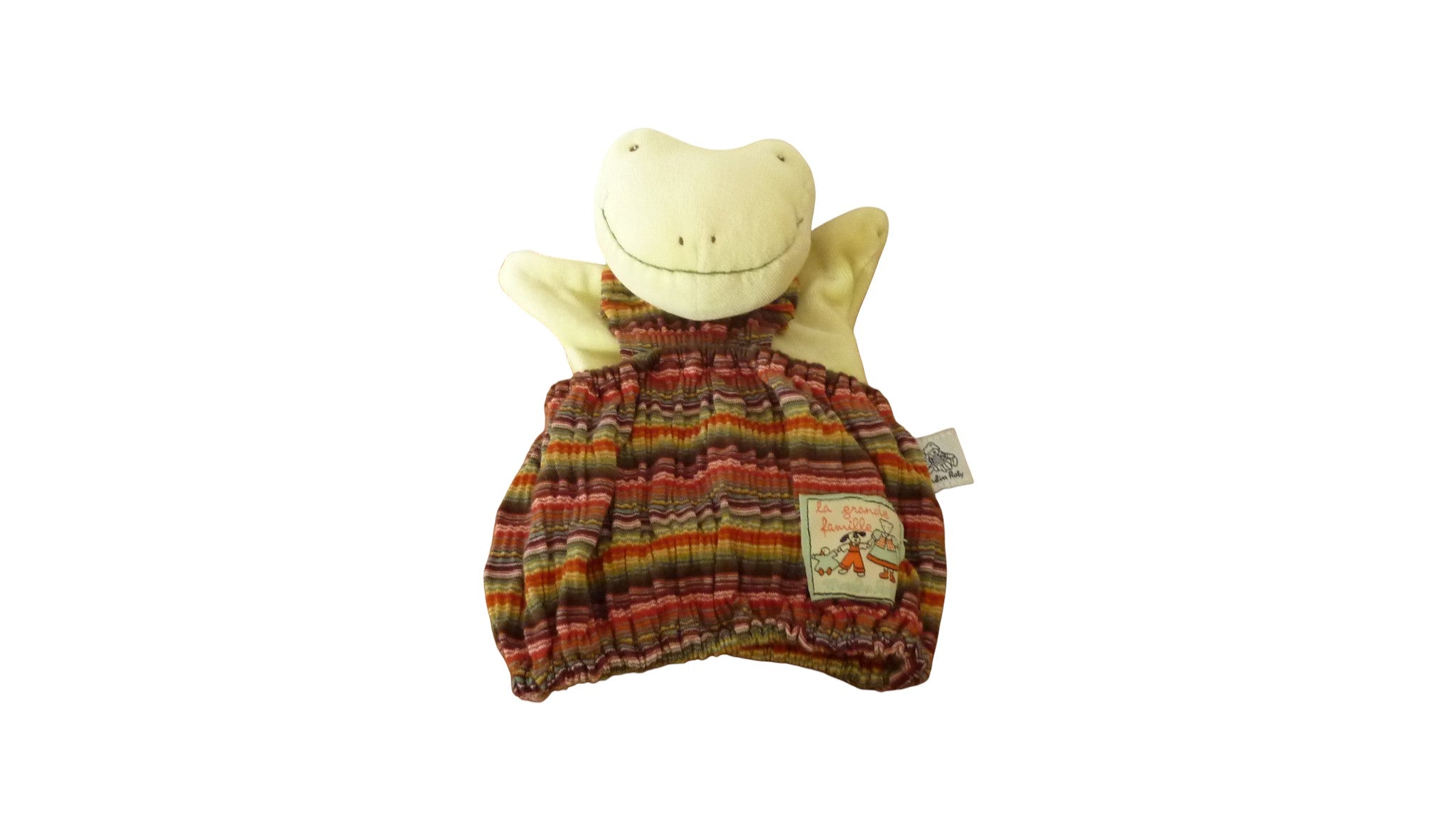 Doudou grenouille marionnette - La Grande Famille - Moulin Roty