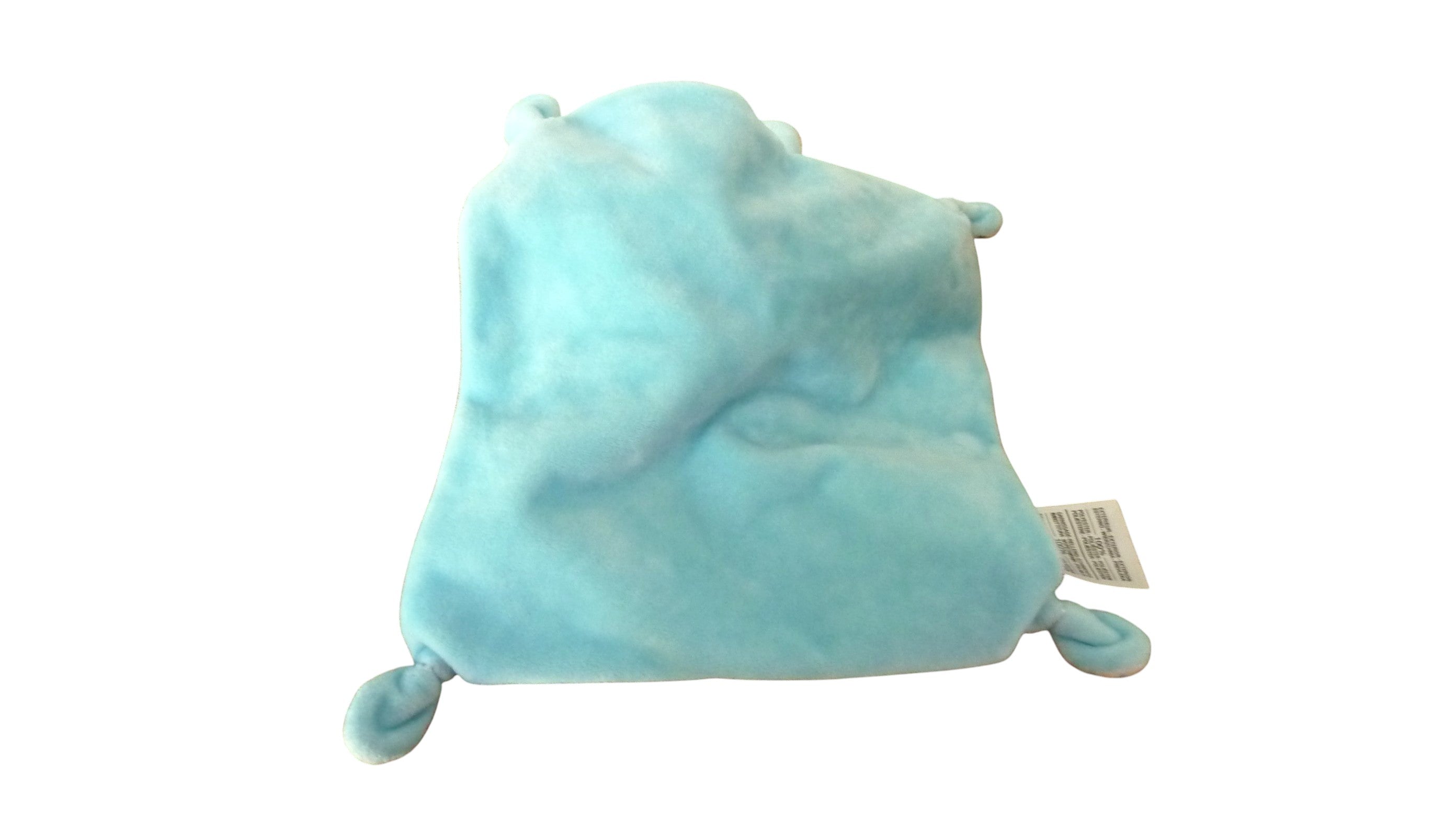 Doudou lapin plat bleu - Mots d'Enfants