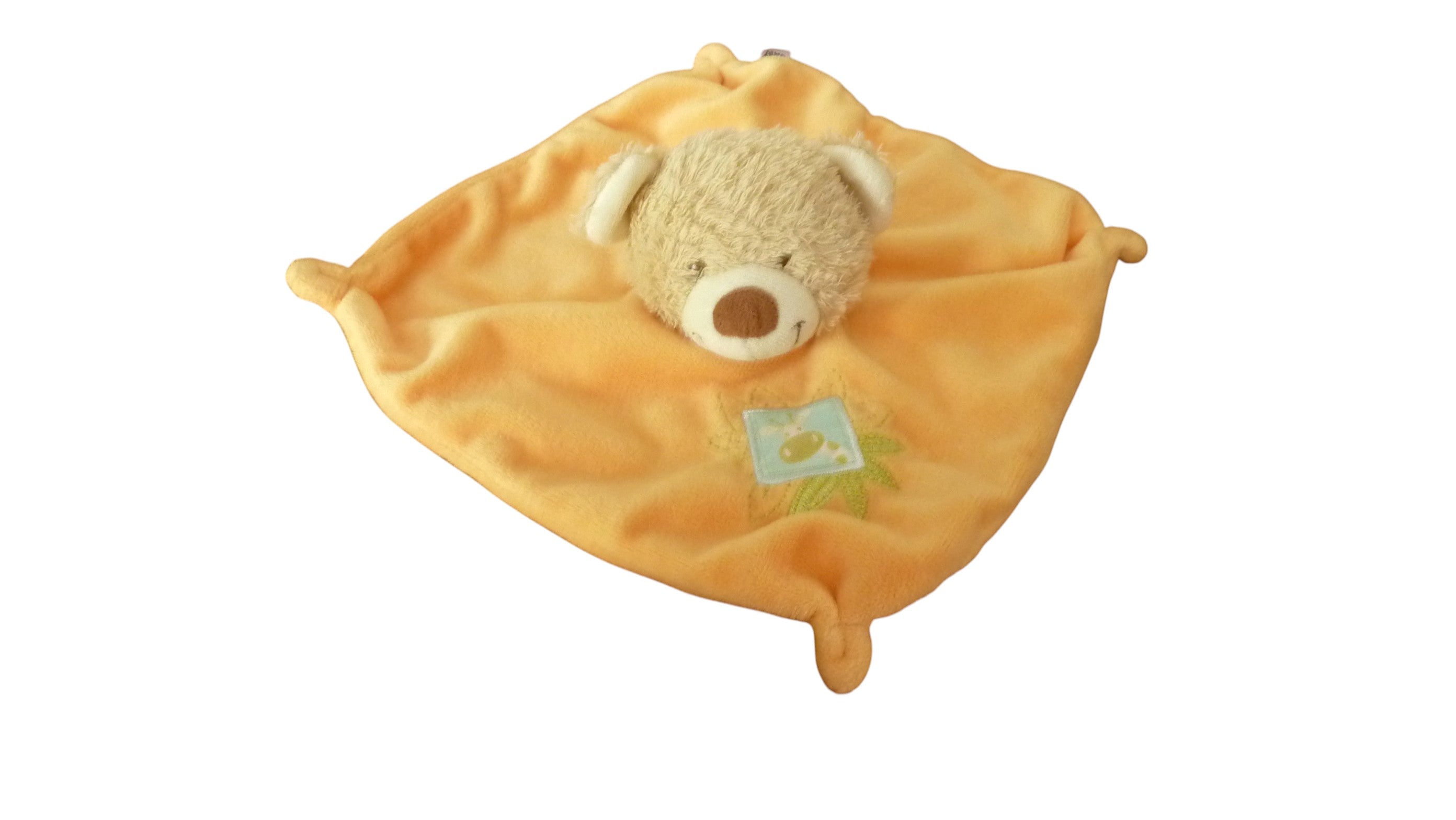Doudou ours plat orange - Tex Baby