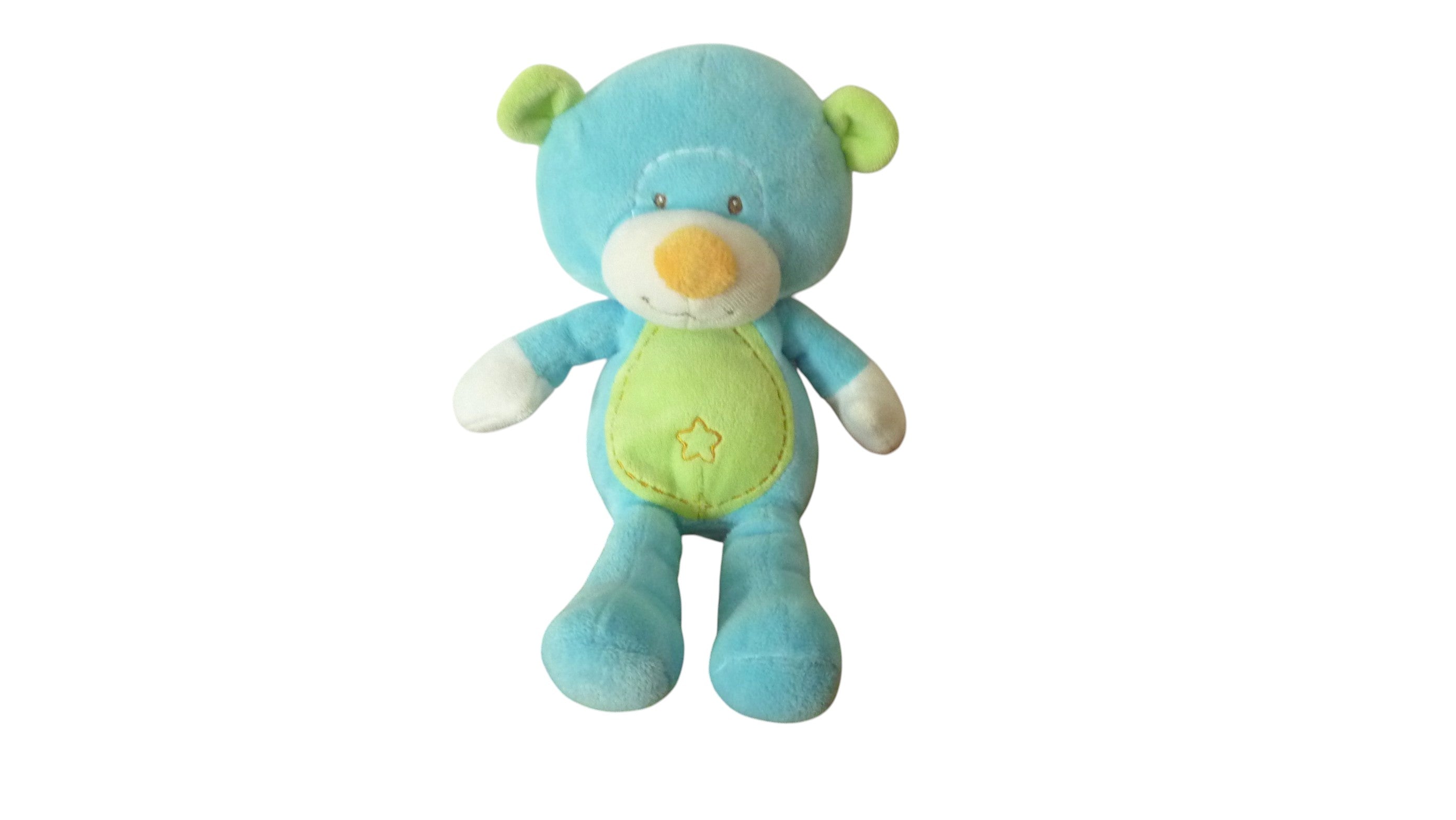Peluche ours bleu vert - Maxita 29 cm