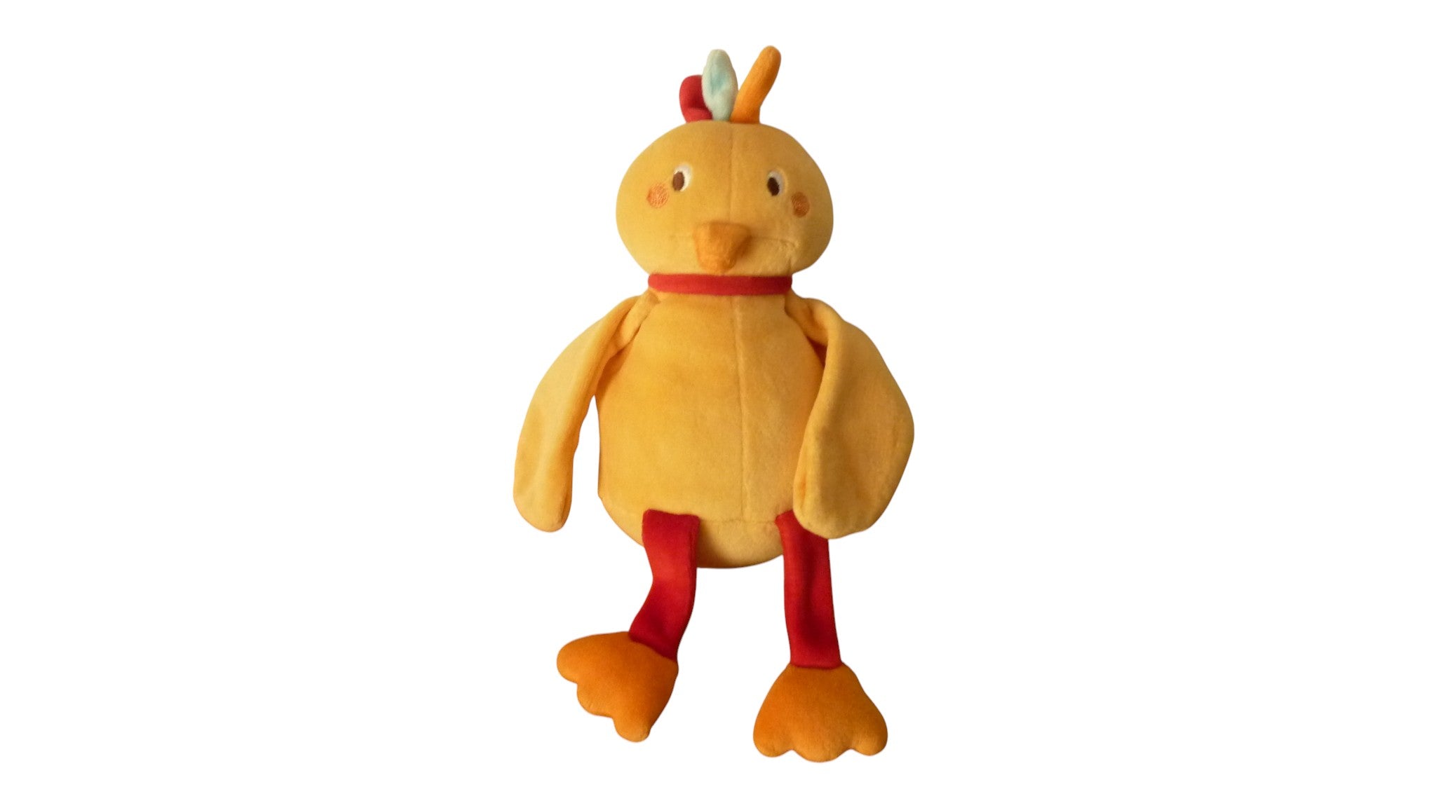 Peluche poule orange - sucre d'Orge 28 cm