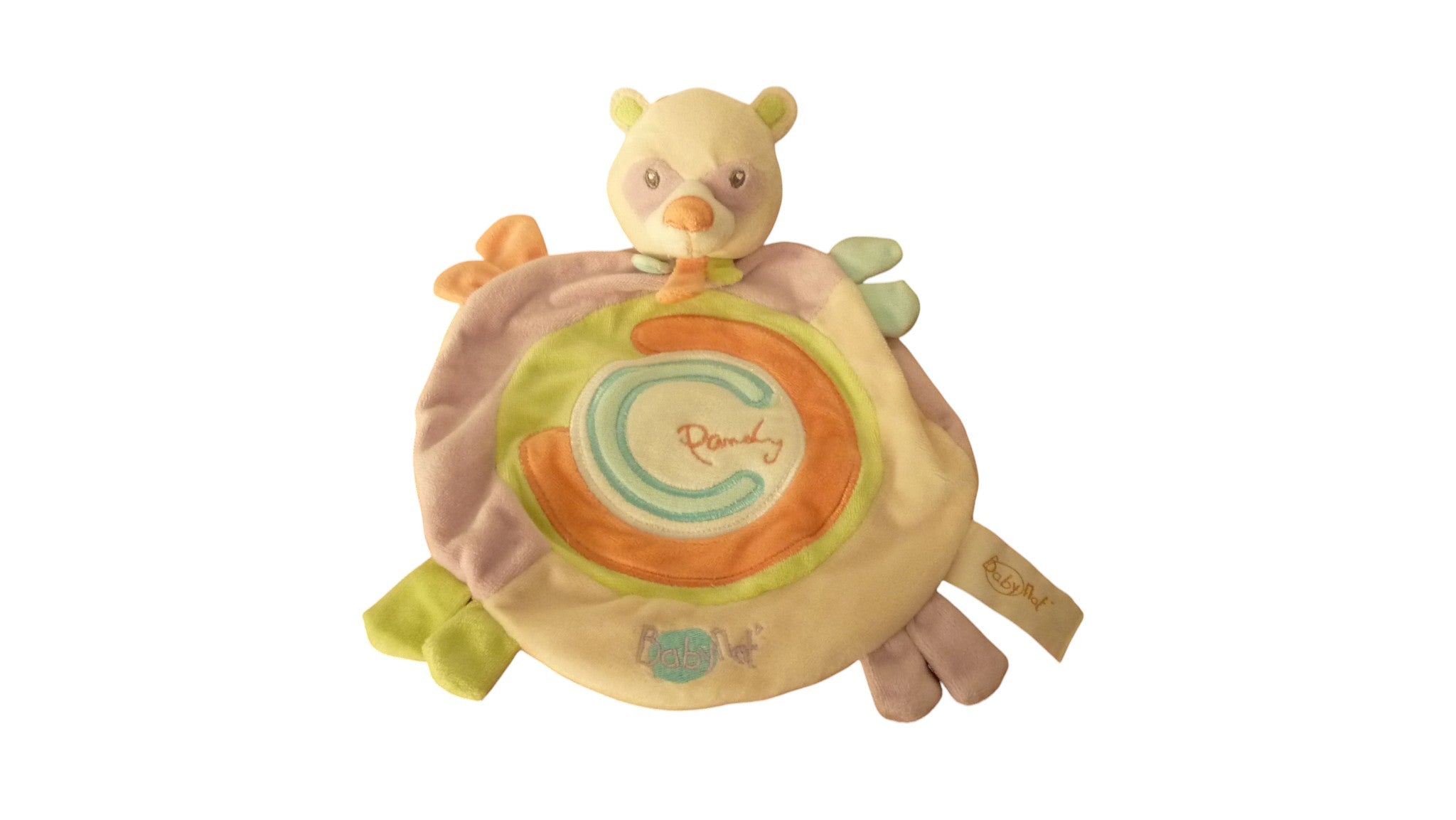 Doudou panda Pandy plat multicolore - Baby'Nat