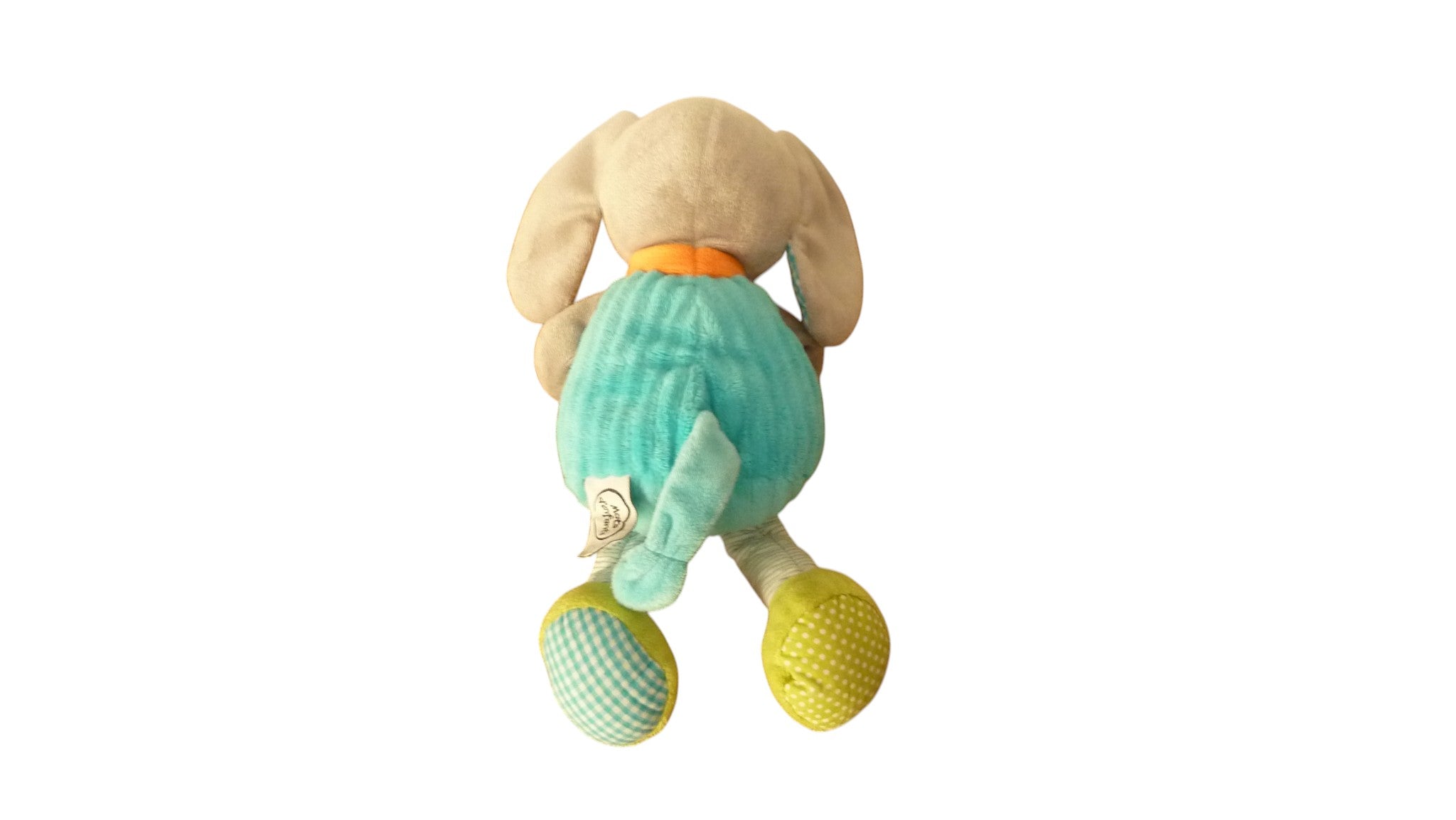 Peluche éléphant bleu - Mots d'Enfants 29 cm