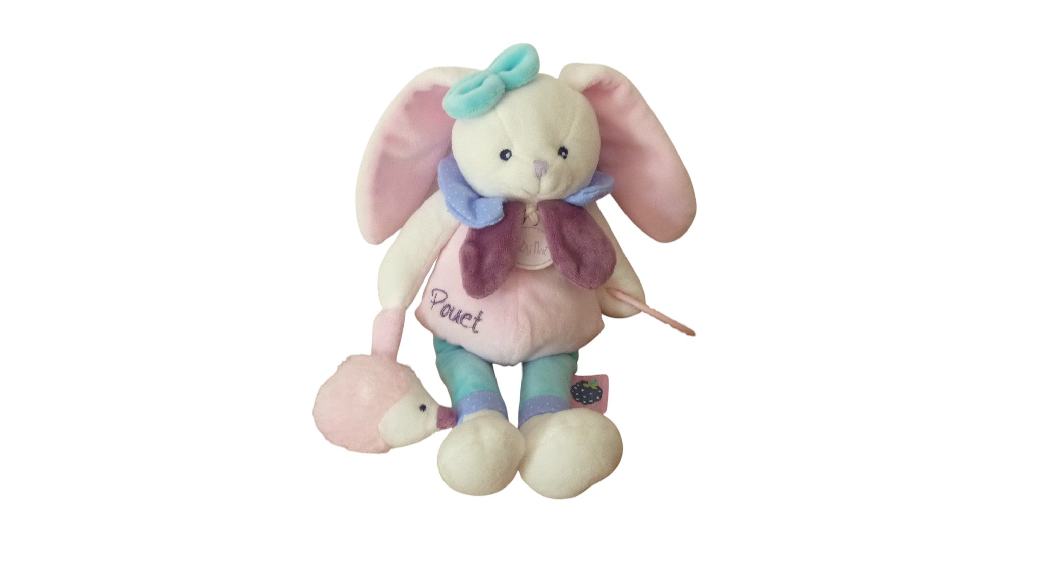 Peluche éveil lapin rose - Berry - BN0243 Baby'Nat 28 cm