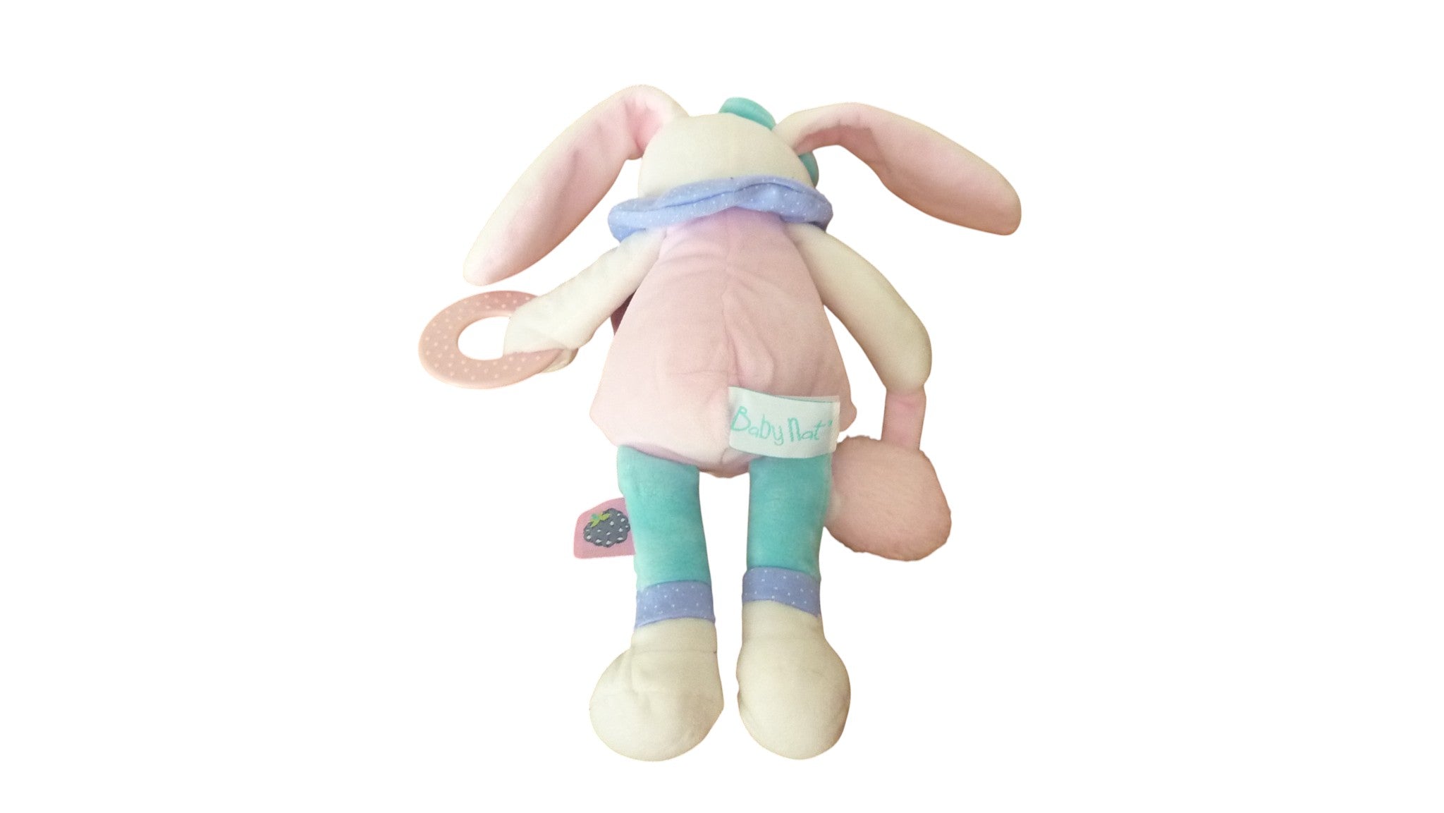 Peluche éveil lapin rose - Berry - BN0243 Baby'Nat 28 cm