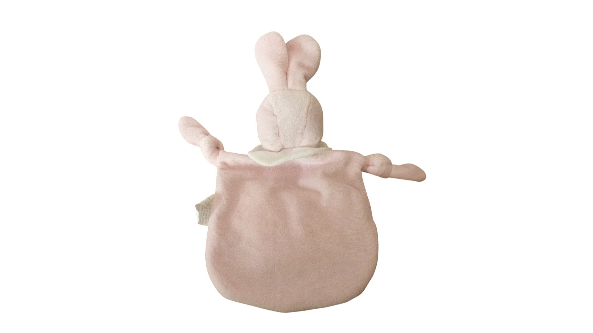 Doudou lapin plat rose - Picot 19 cm