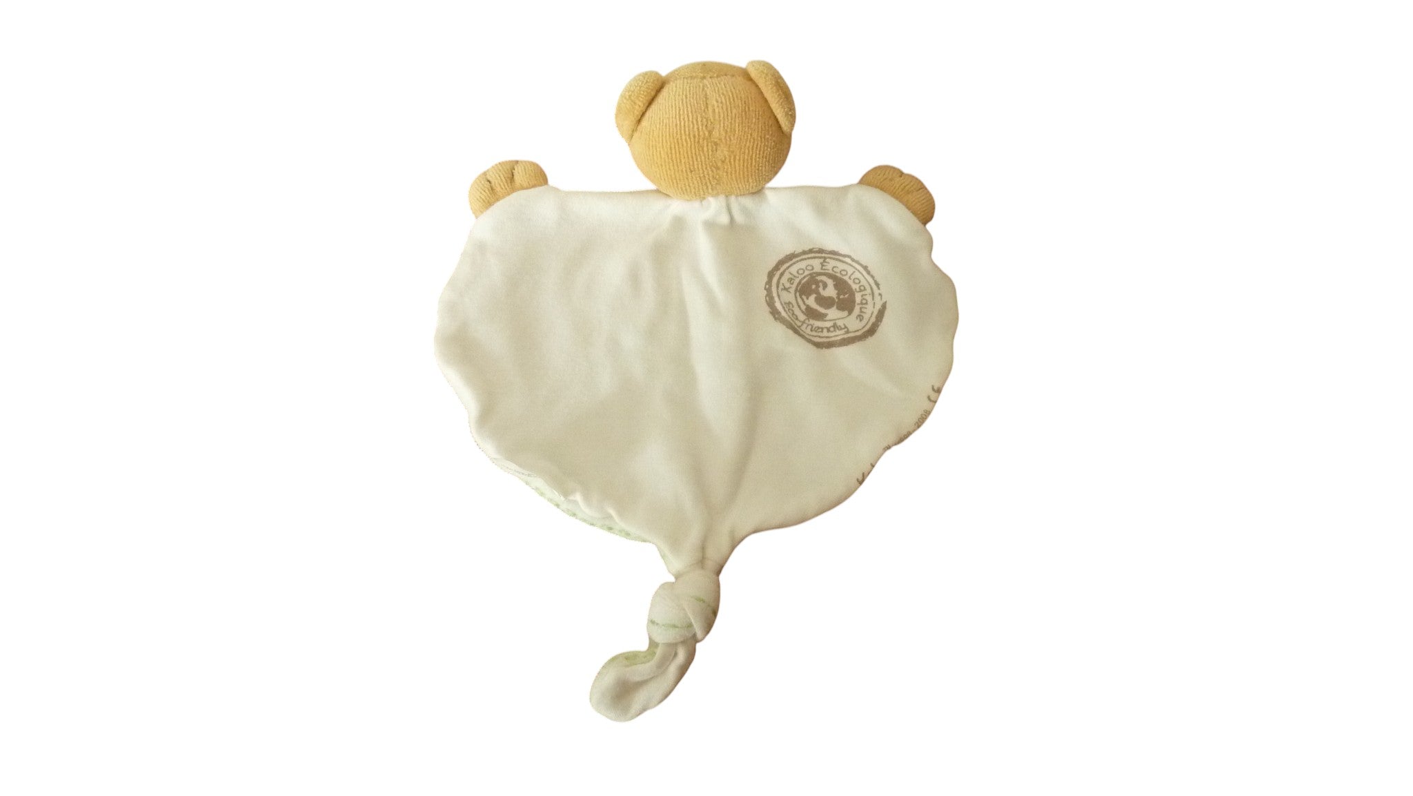 Doudou ours plat bio - écru - Kaloo