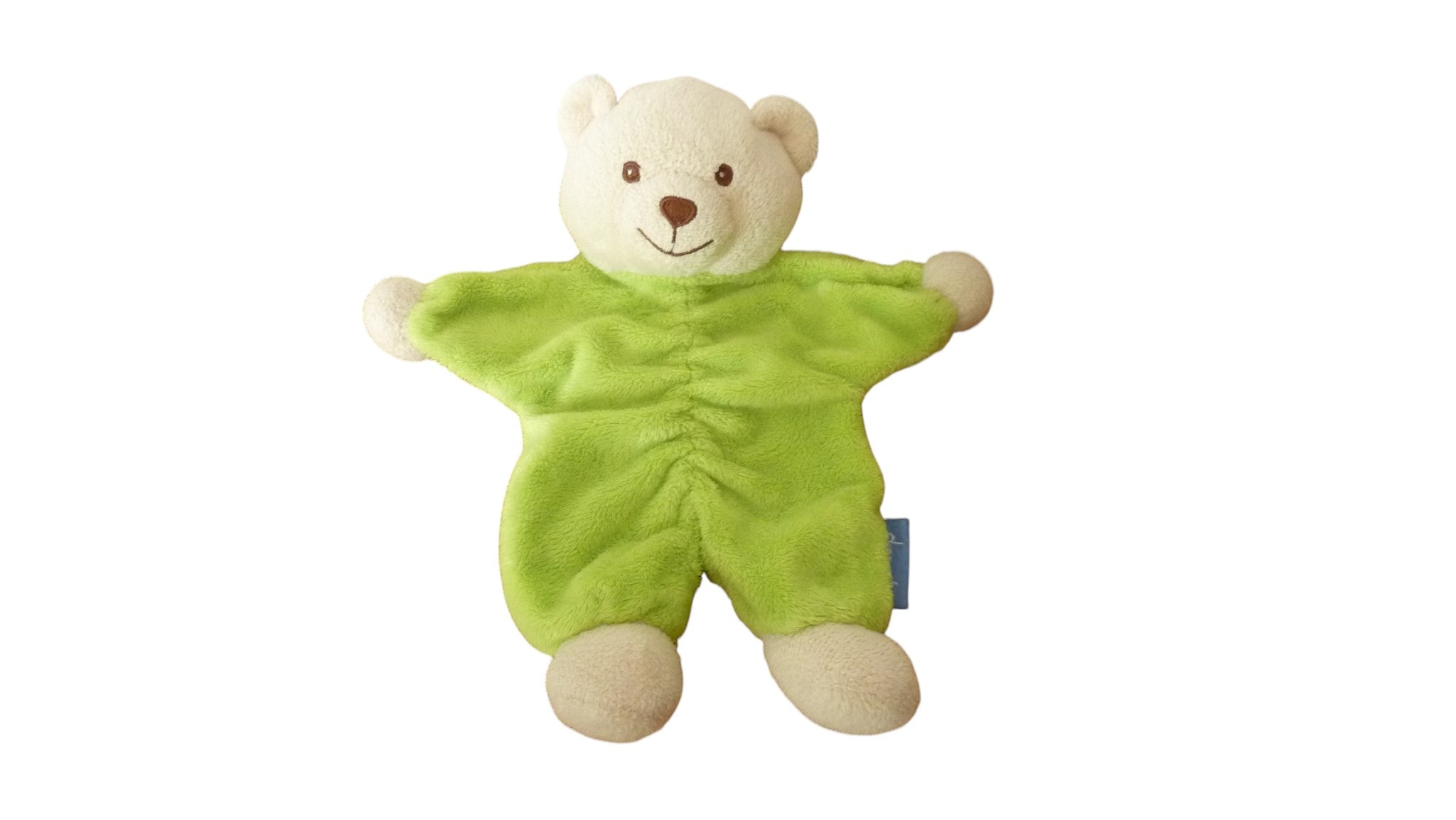 Doudou ours plat vert - Doudi
