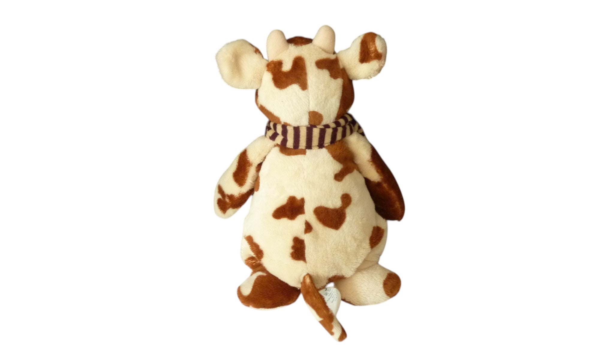 Peluche vache crème marron - TCF 28 cm
