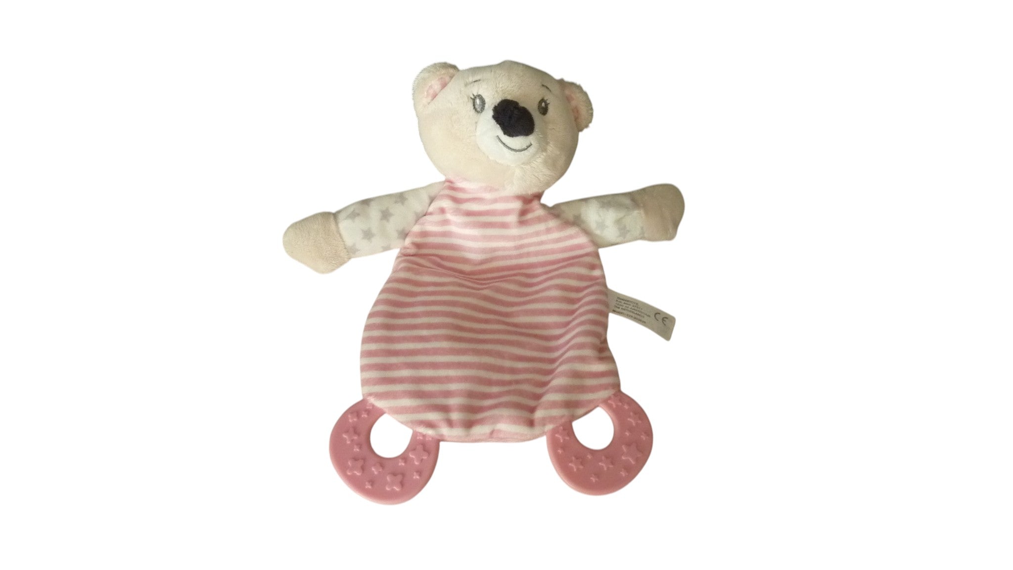 Doudou ours plat rose - Tendertoys