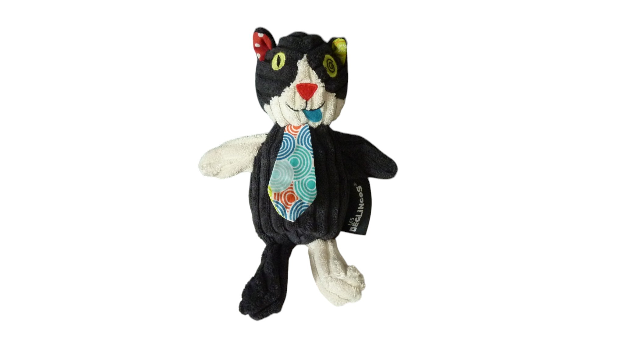 Peluche chat Charlos noir beige - Les Deglingos 21 cm