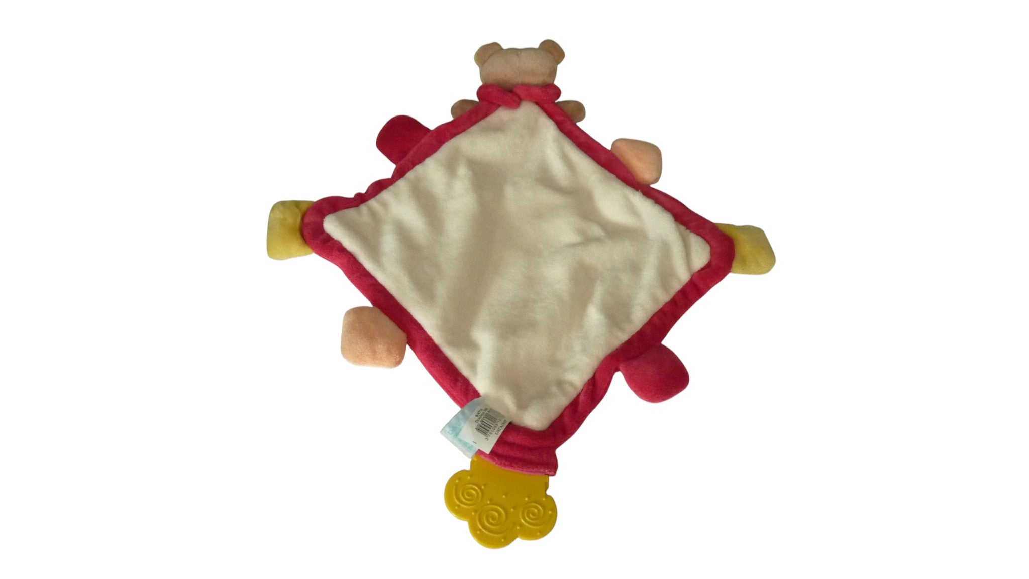 Doudou ours plat rouge écru - BN776 Baby'nat