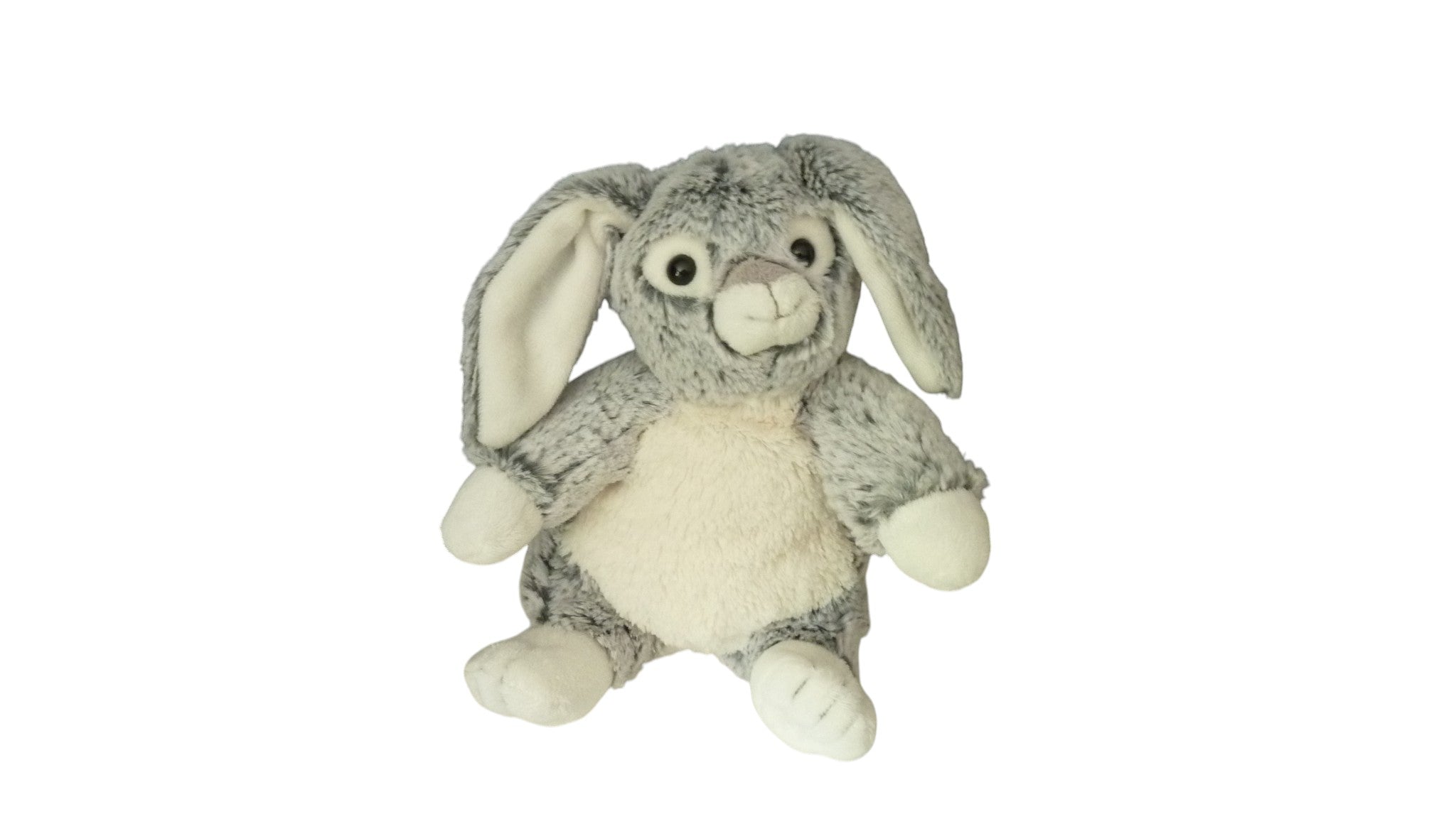 Peluche lapin gris blanc - I2C 24 cm