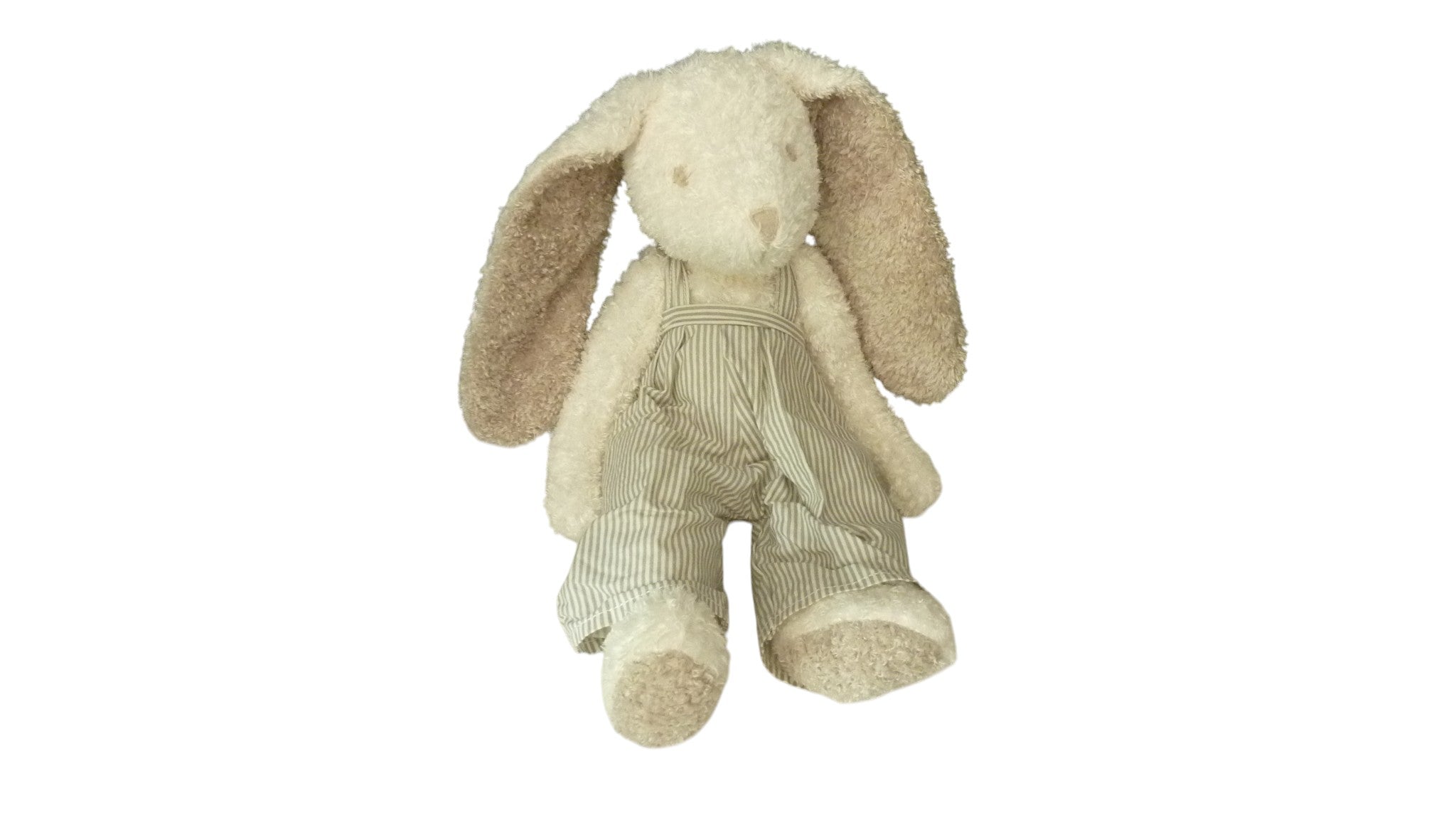 Peluche lapin blanc taupe - Cyrillus 36 cm