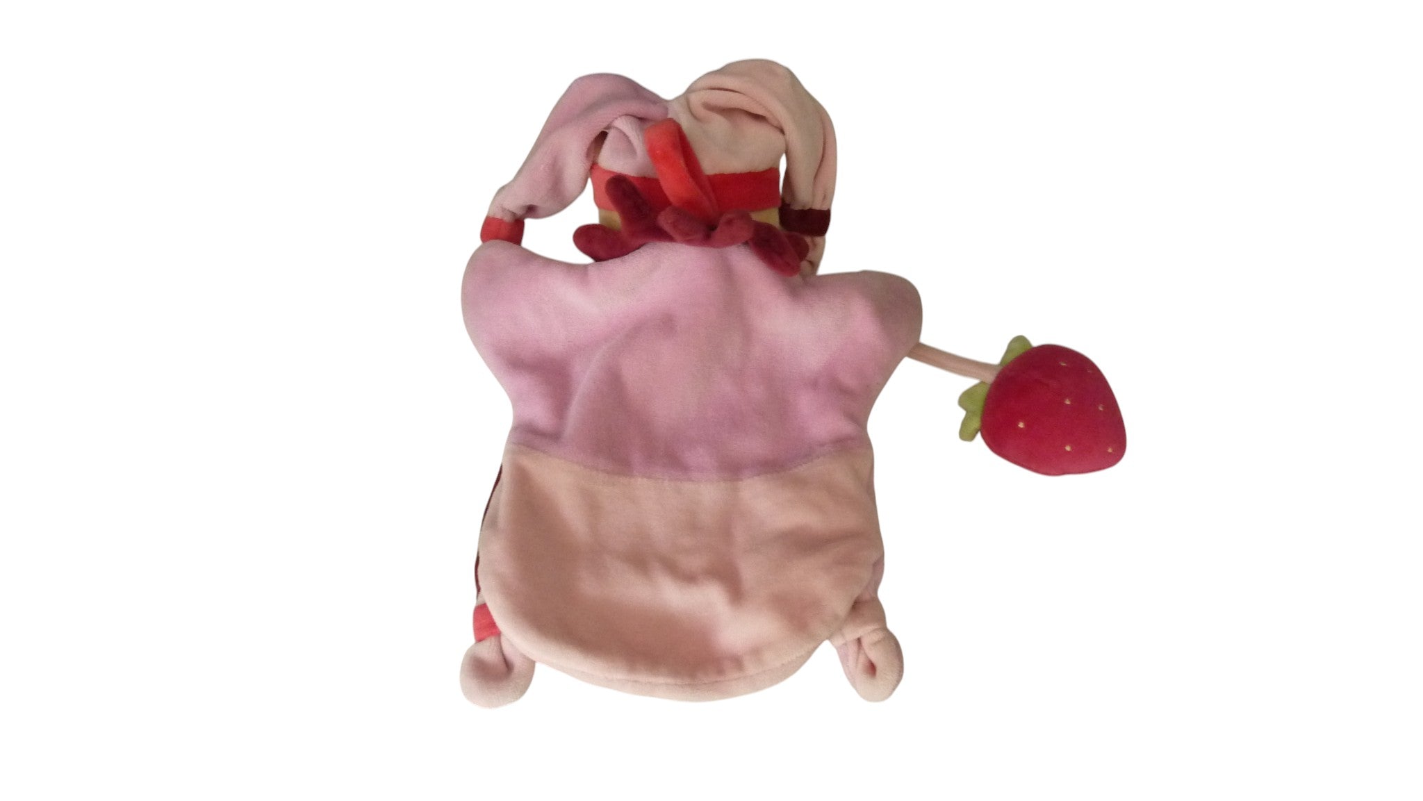 Doudou ours marionnette Mario rose parme - DC1492 Doudou et Compagnie