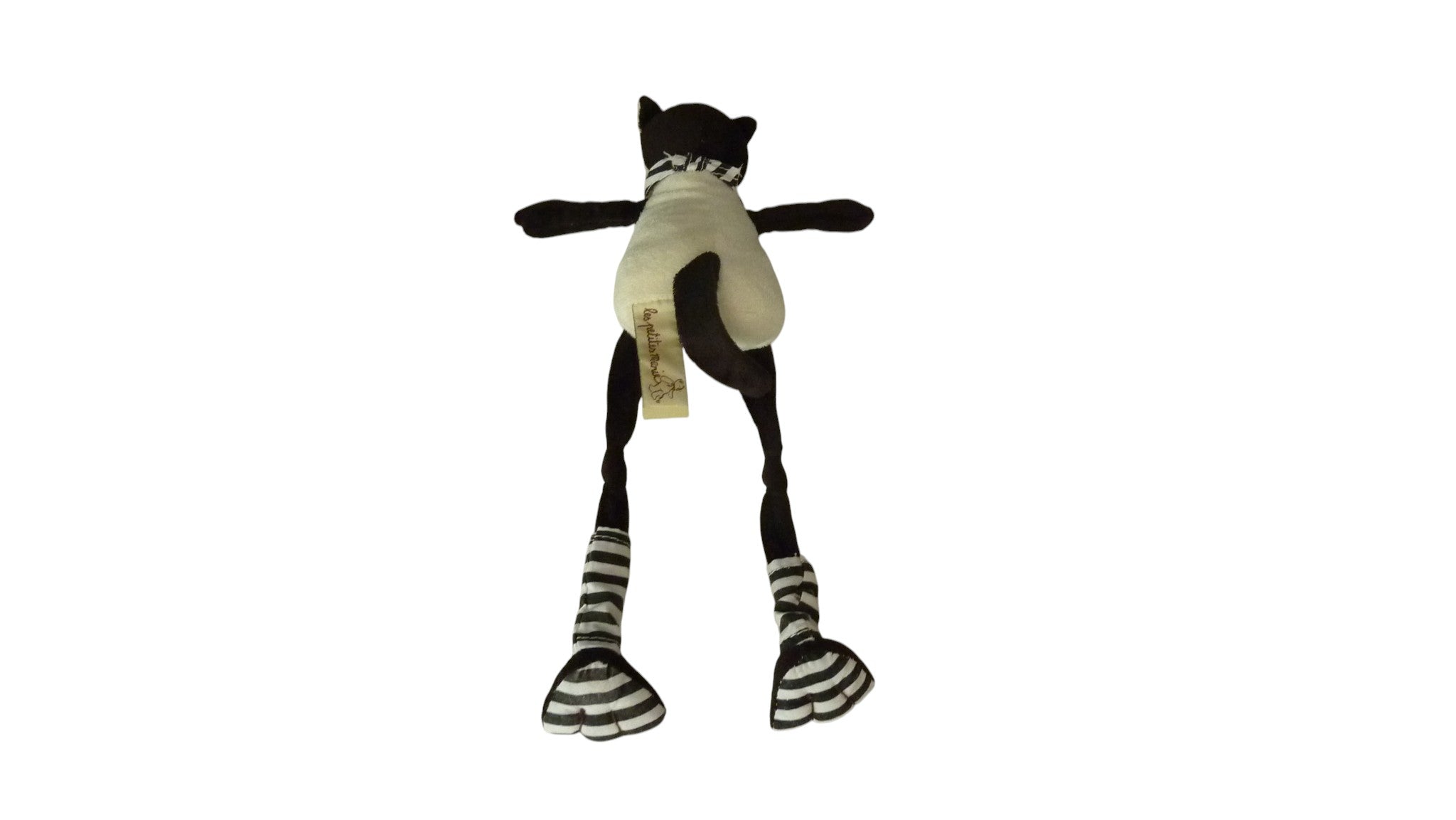 Peluche chat noir écru - Les Petites Marie 32 cm