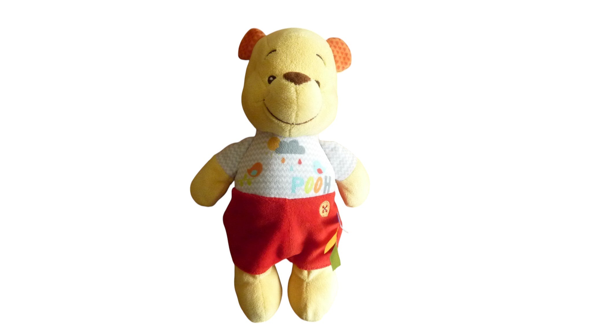 Peluche Winnie l'Ourson marron rouge - Disney 28 cm