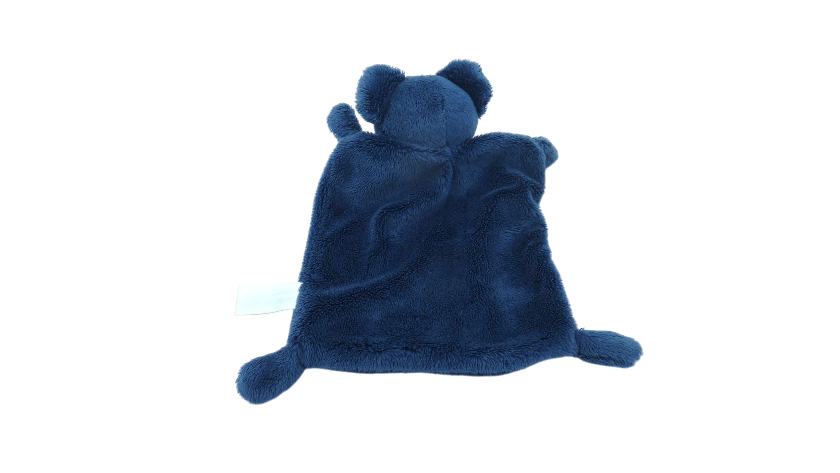 Doudou ours plat bleu nez parme - Nicotoy Simba Toys
