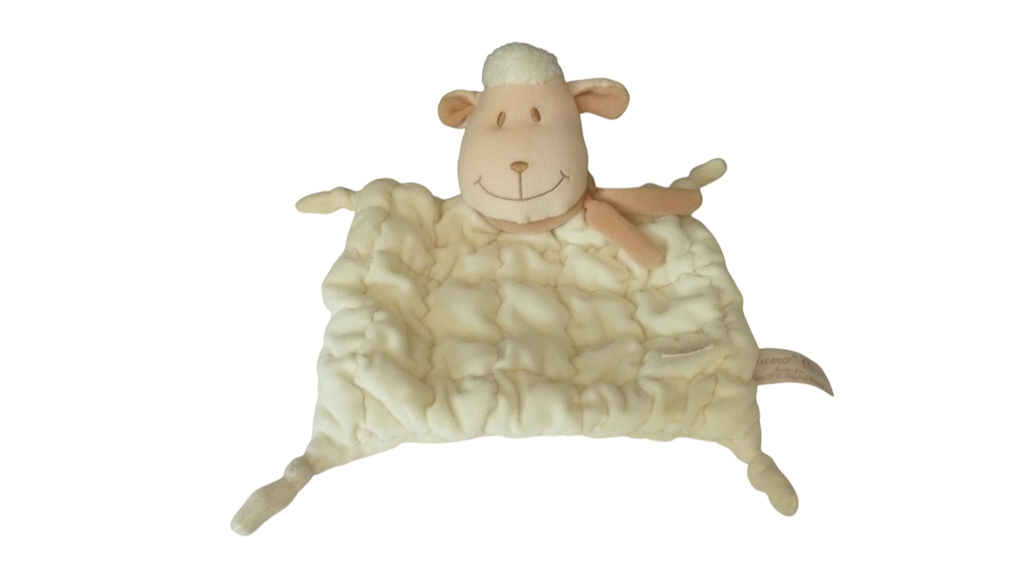 Doudou mouton plat écru marron - Tiamo