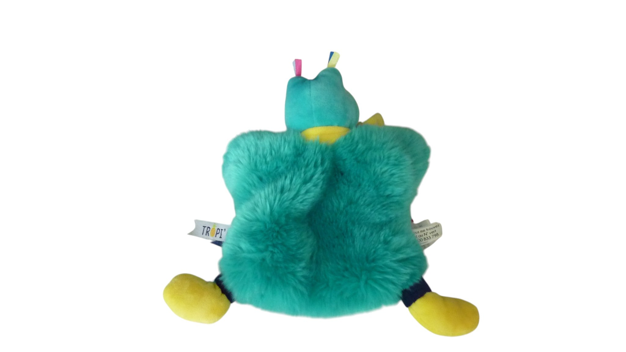 Doudou crocodile marionnette turquoise - Tropi'Cool - DC3323 Doudou et Compagnie