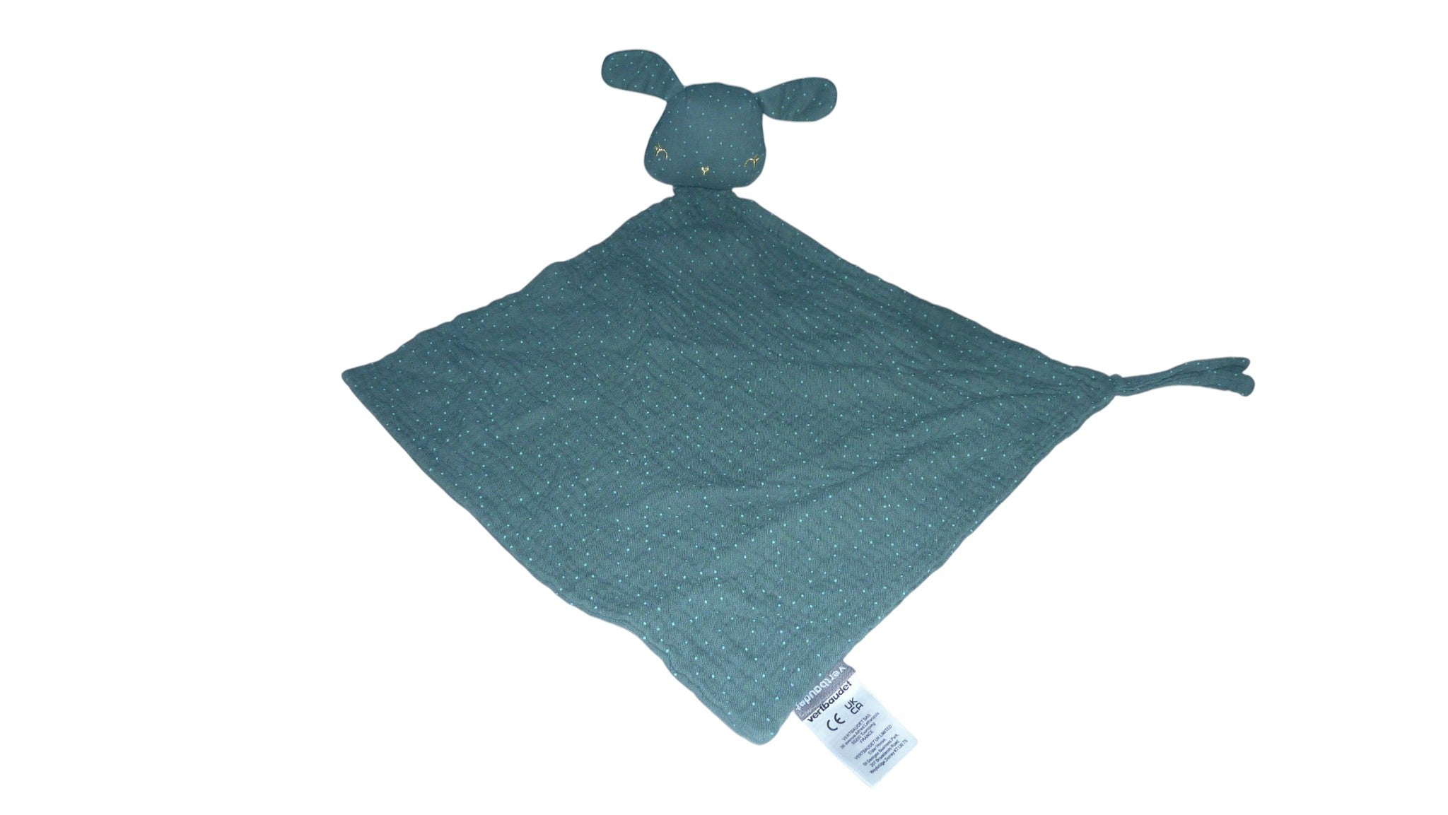 Doudou lapin plat lange vert - Les animaux de la forêt - Vertbaudet