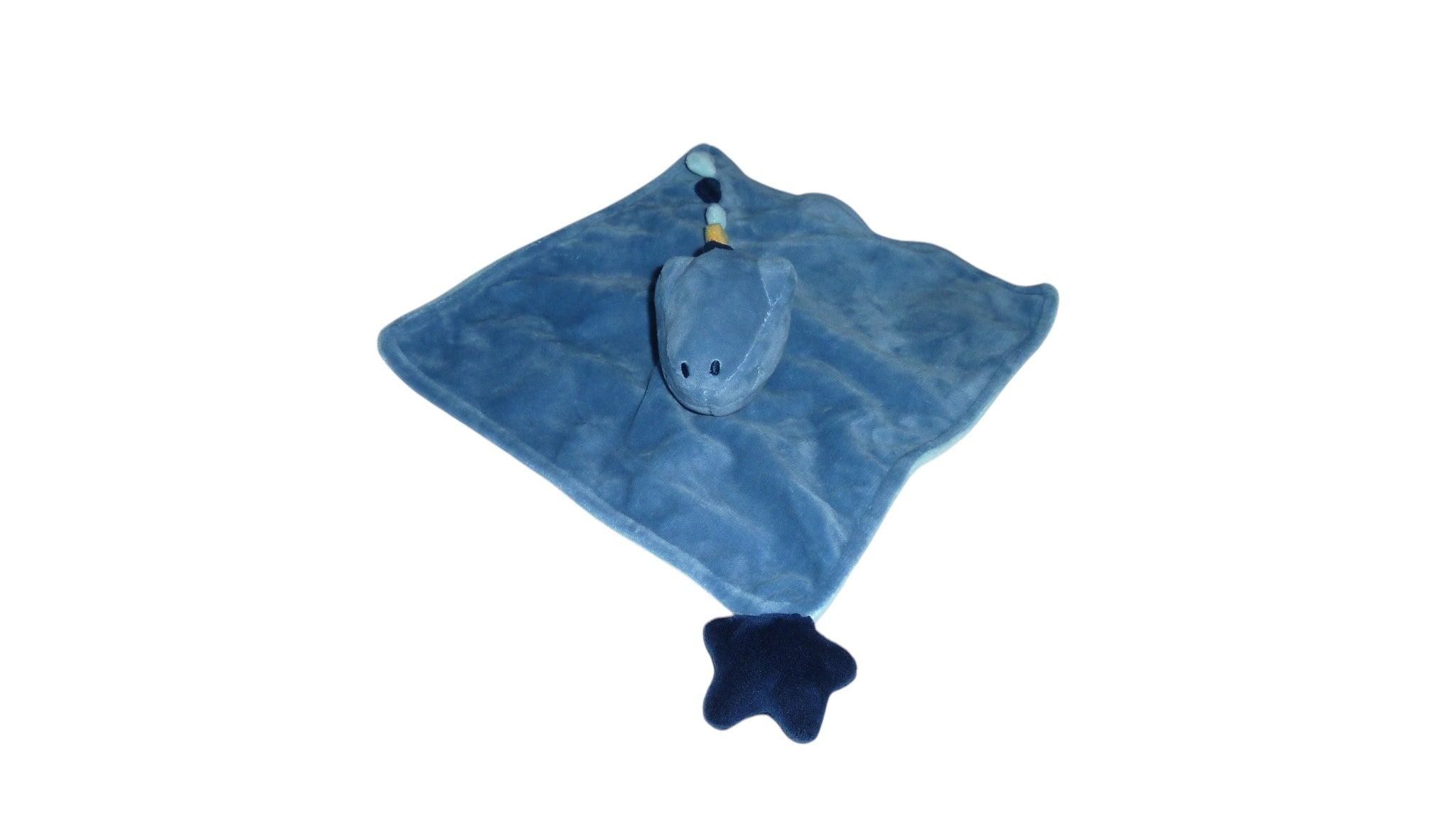 Doudou dinosaure plat bleu - Prémaman