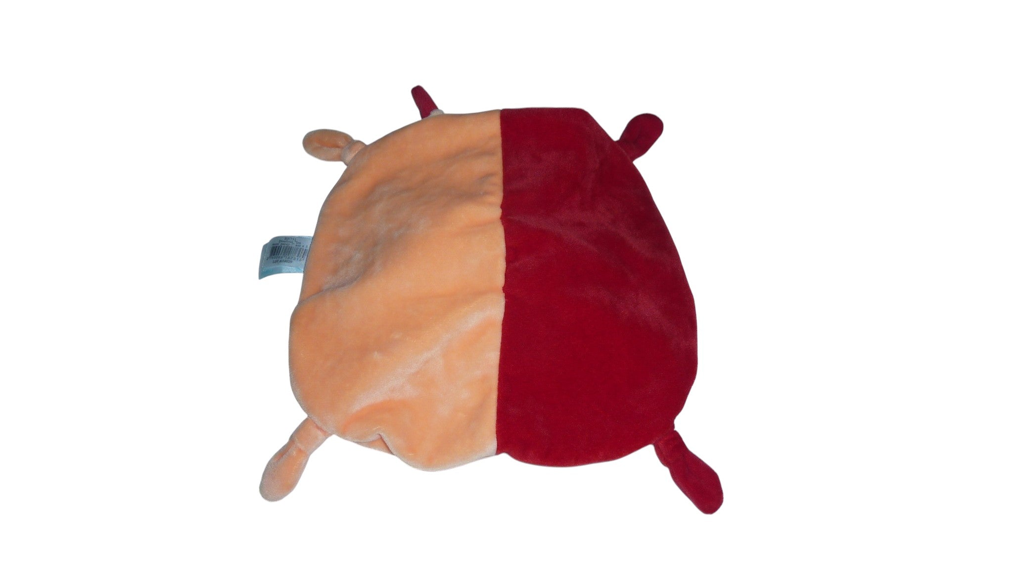 Doudou ours plat orange rouge - Mem Pacap - BN731 Baby'Nat