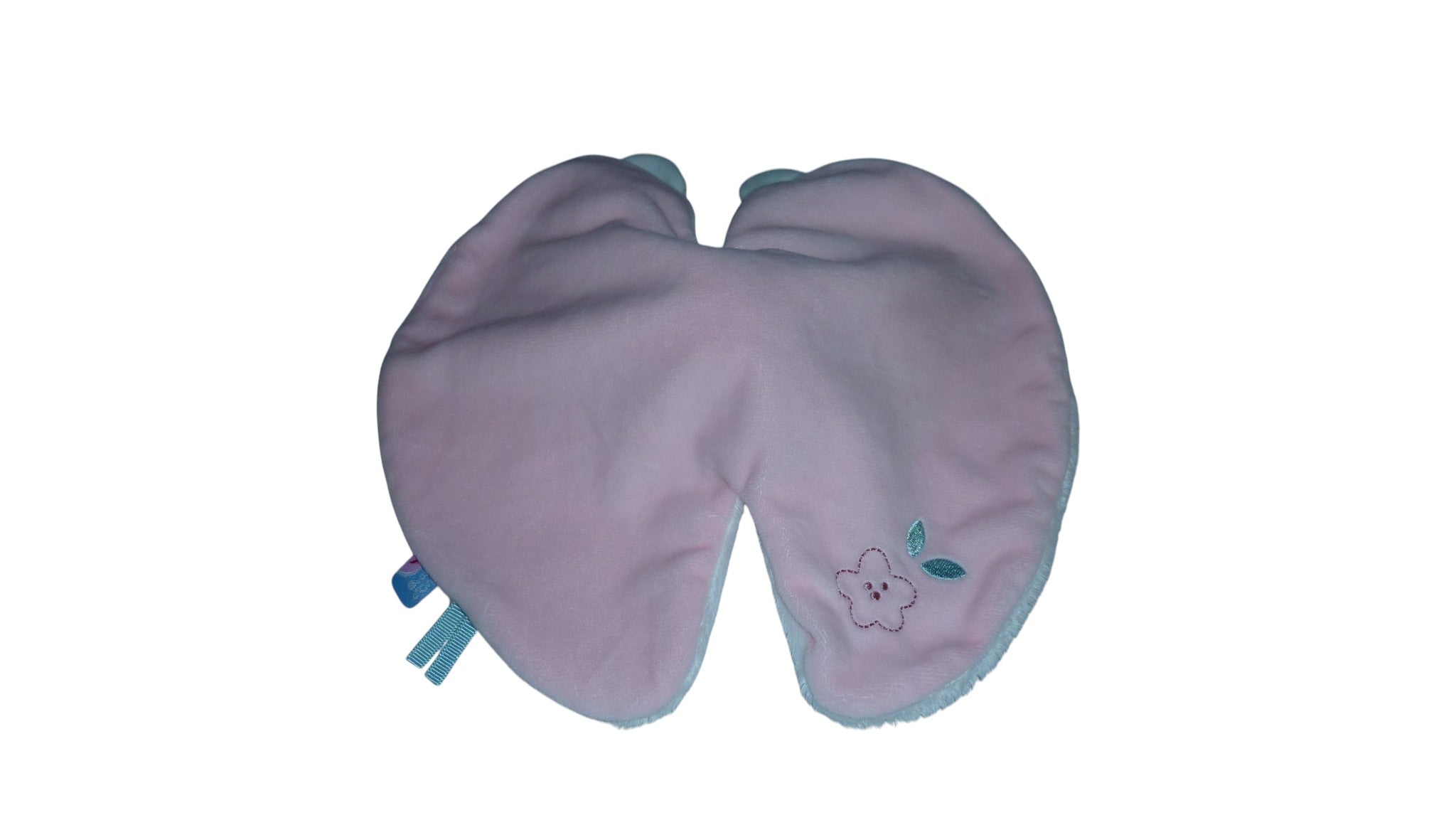 Doudou renne plat blanc rose - Sucre d'Orge