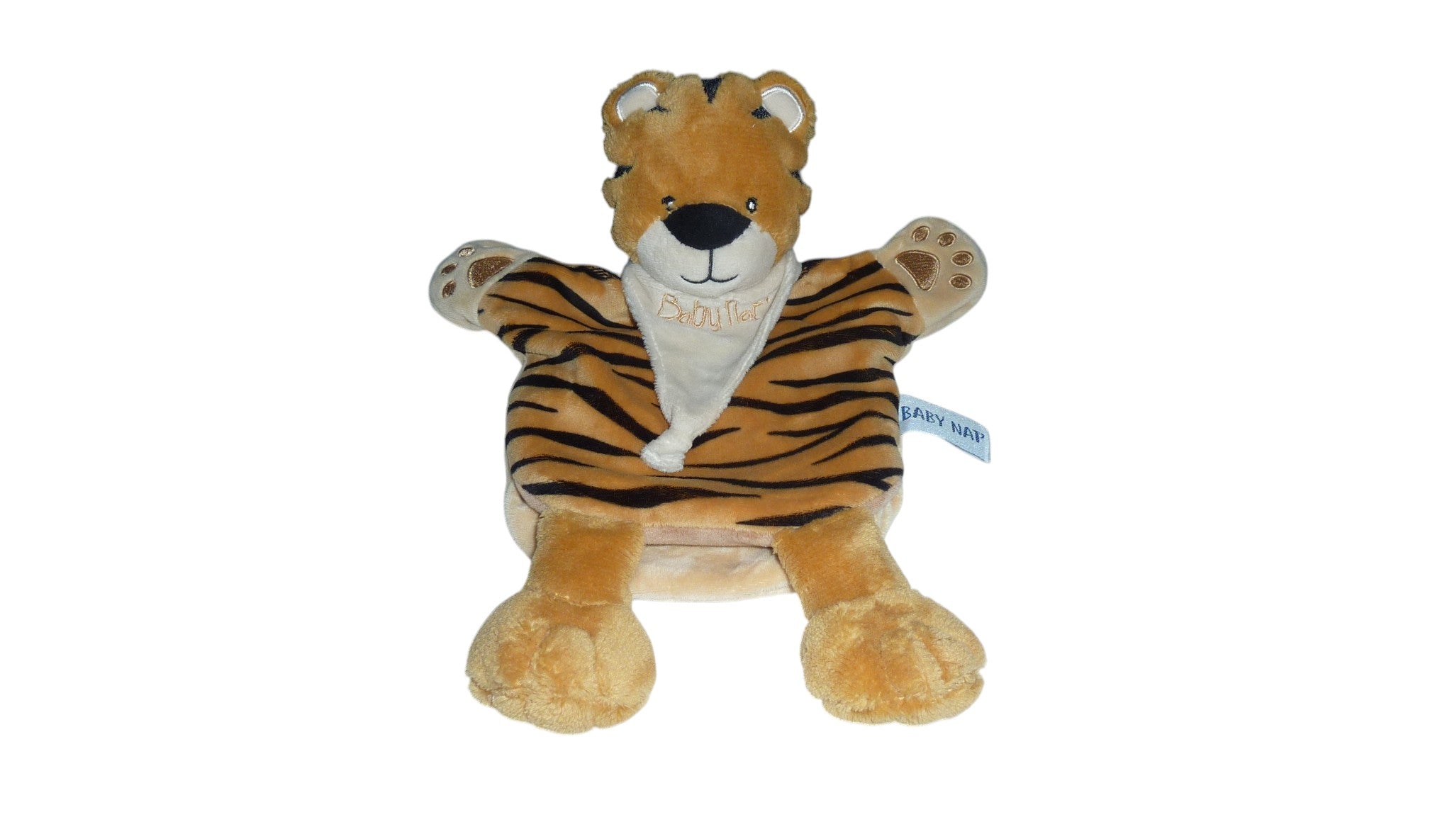 Doudou marionnette tigre marron noir - Savane - BN0397 Baby'Nat