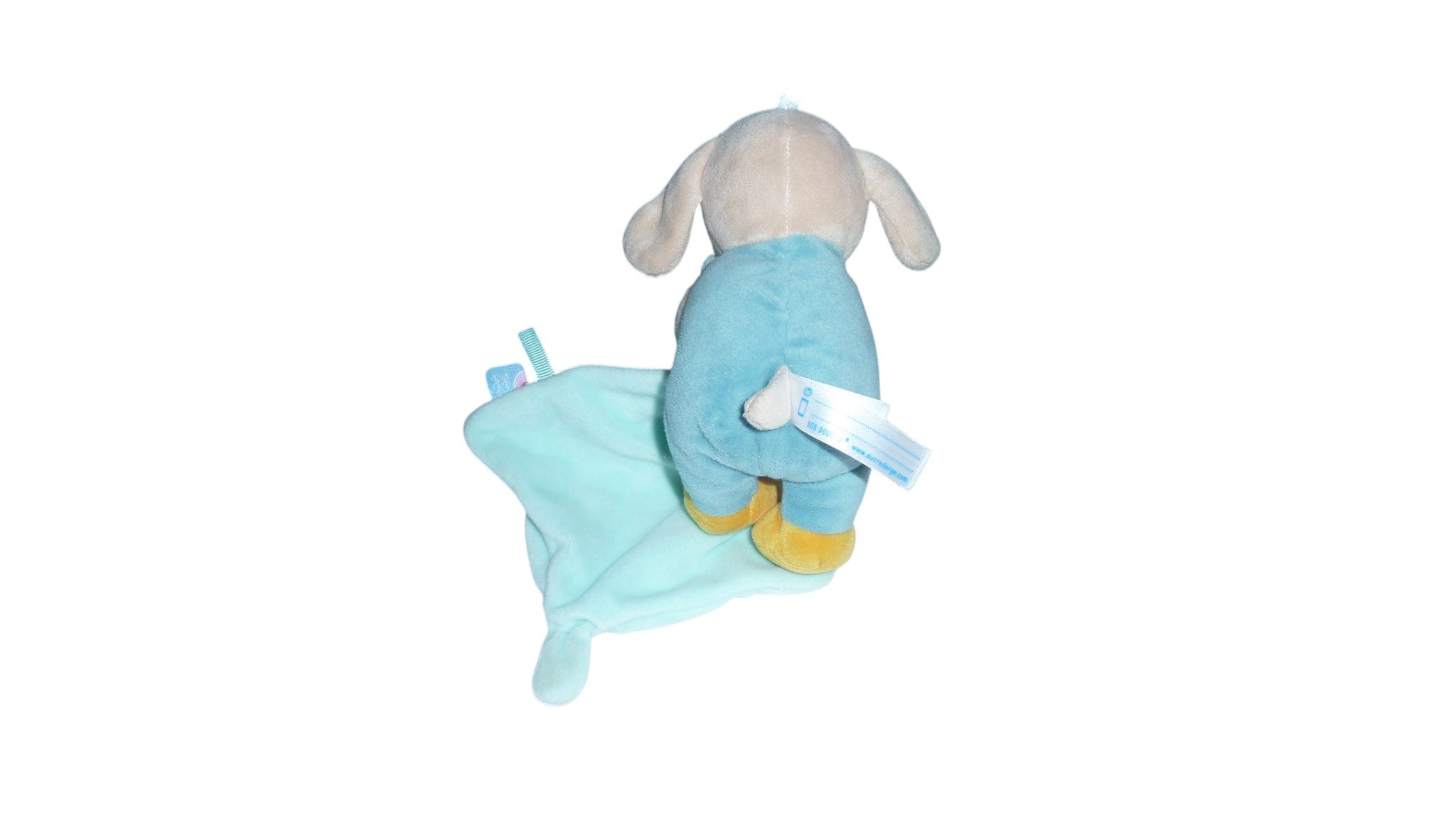 Peluche mouchoir chien bleu - Sucre d'Orge 18 cm