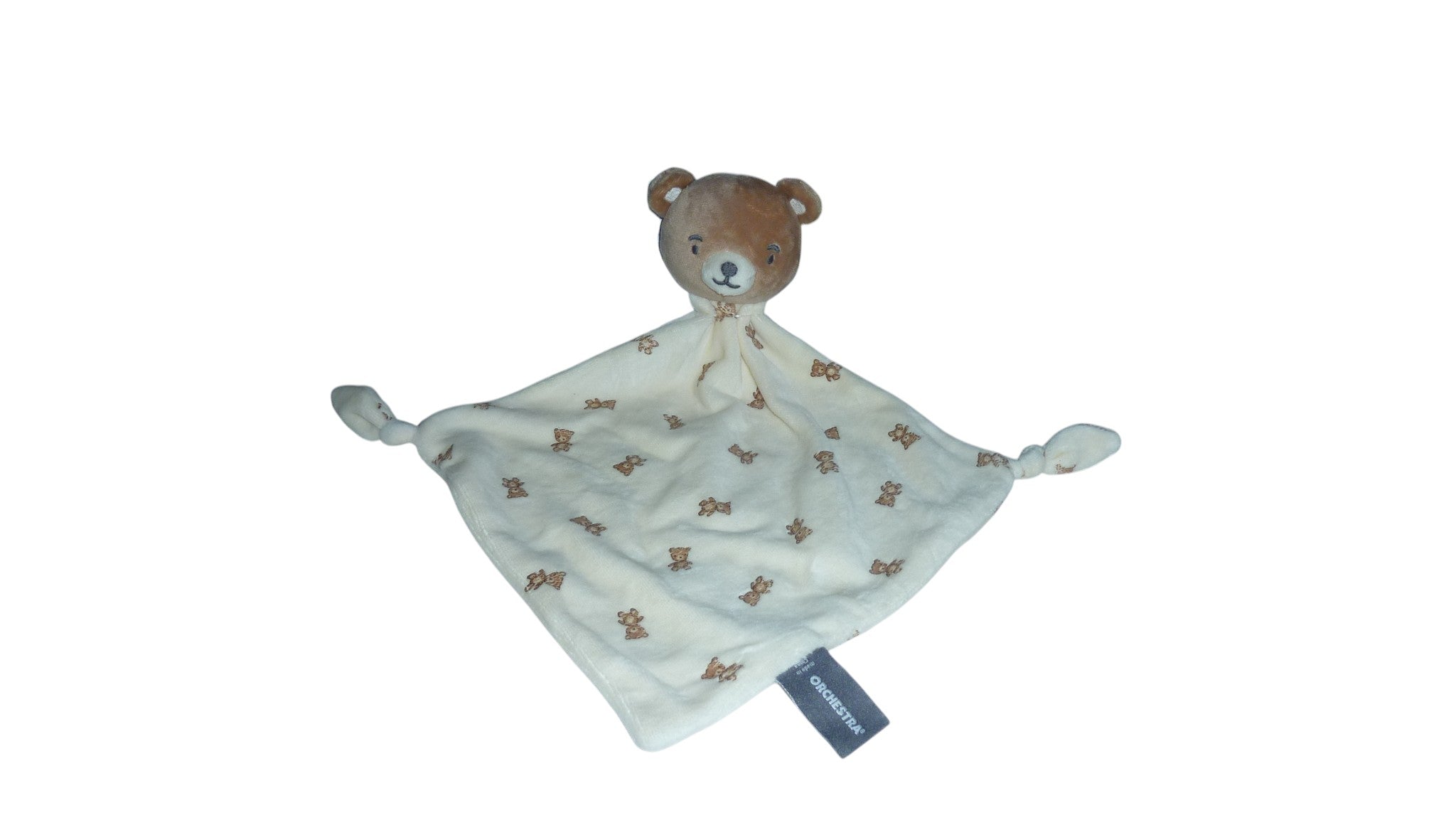 Doudou ours plat crème - Orchestra