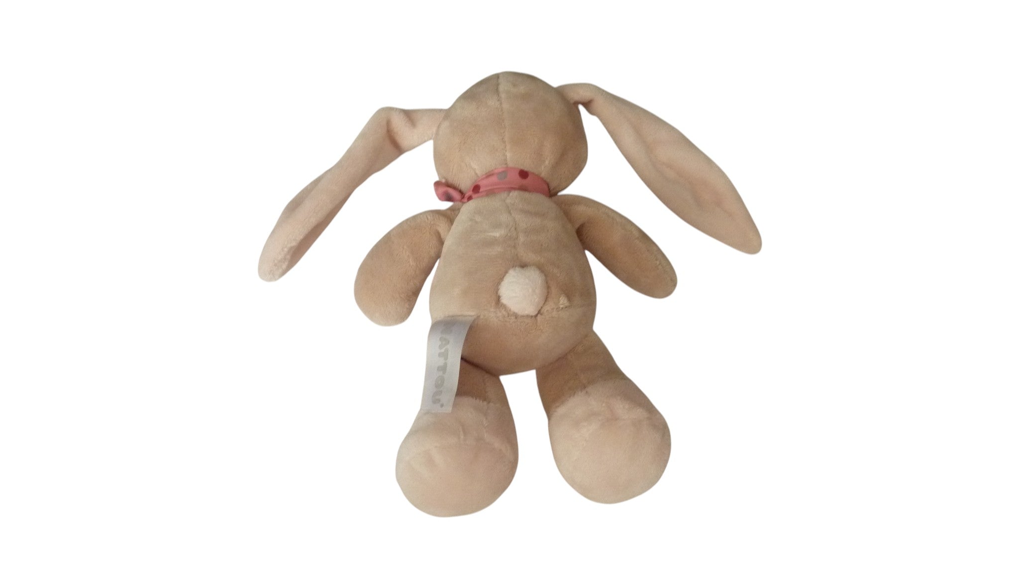 Peluche lapin Pauline & Sacha marron rose - Nattou 21 cm