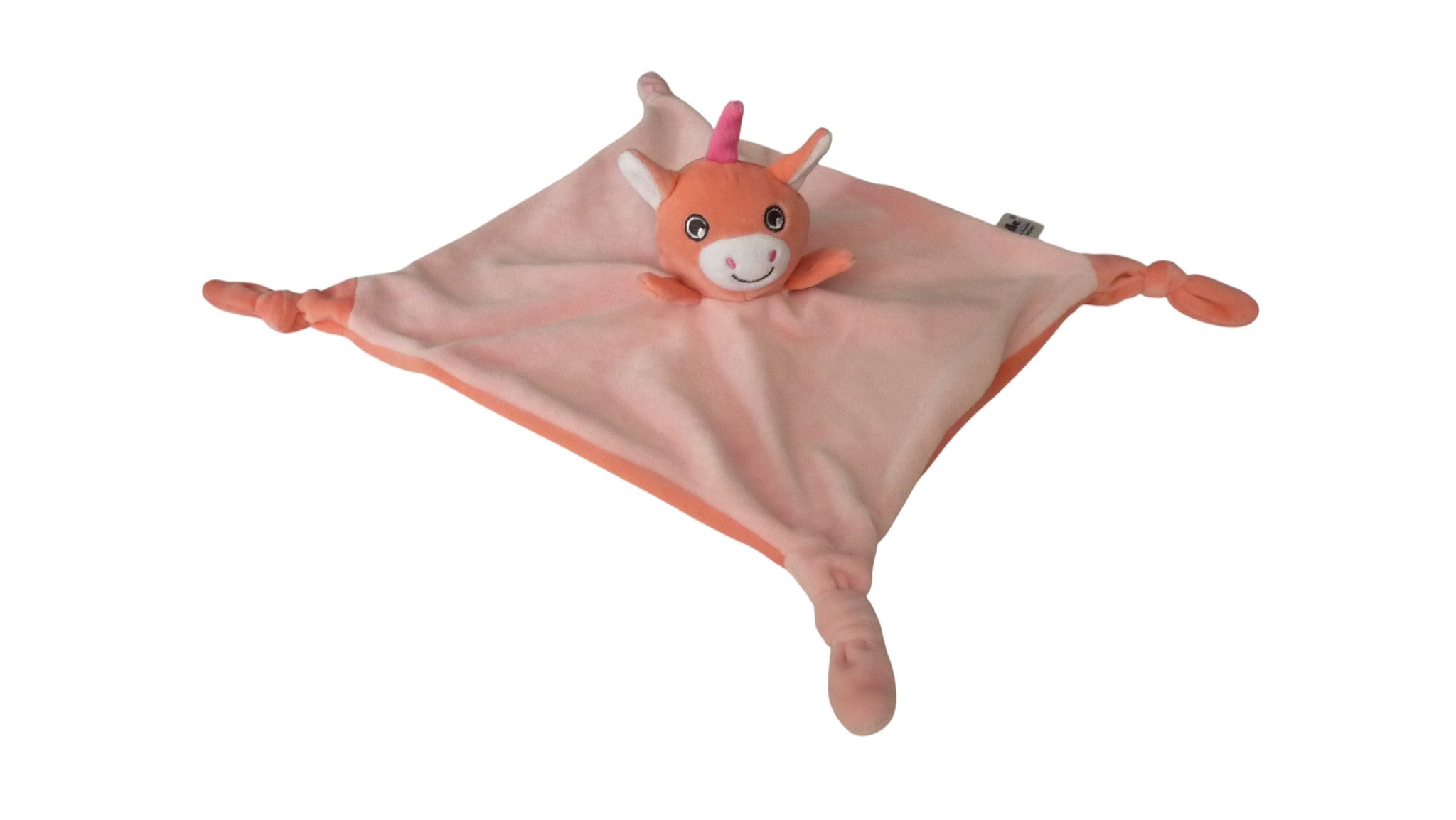 Doudou licorne plat rose - Crapouille - Sandy