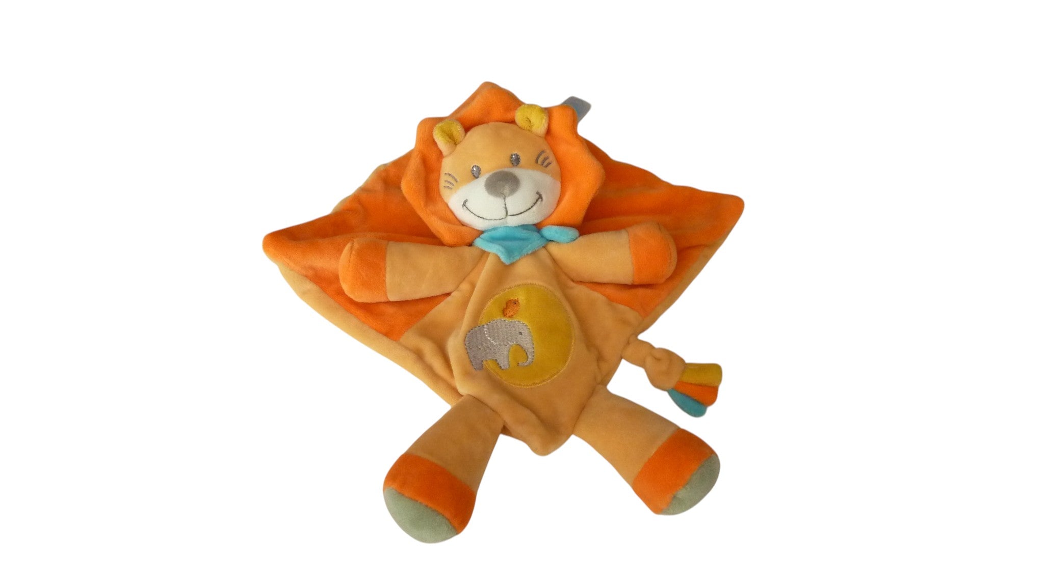 Doudou lion plat orange - Tex Baby