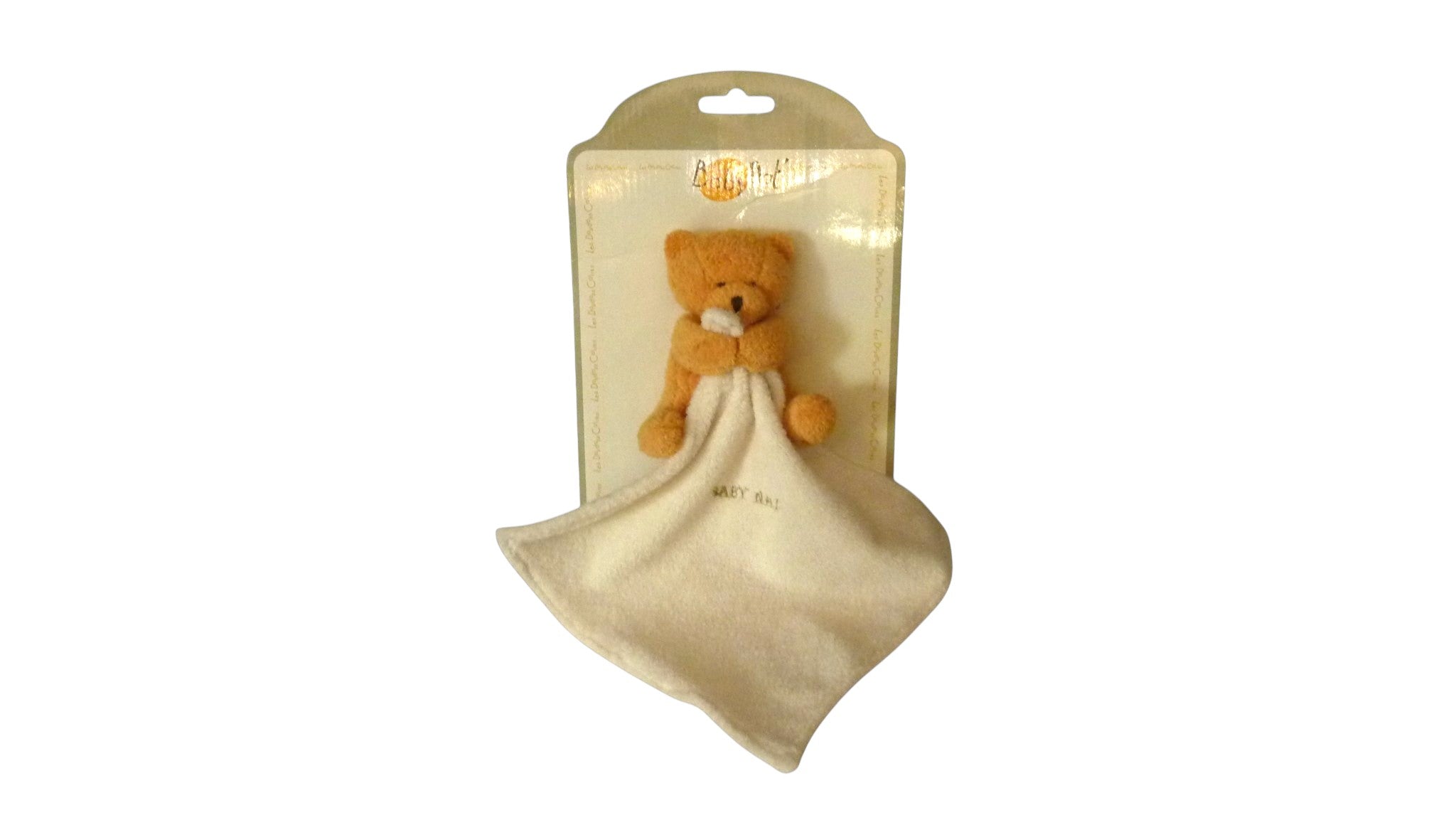 Peluche ours mouchoir marron crème - Baby'Nat 10 cm