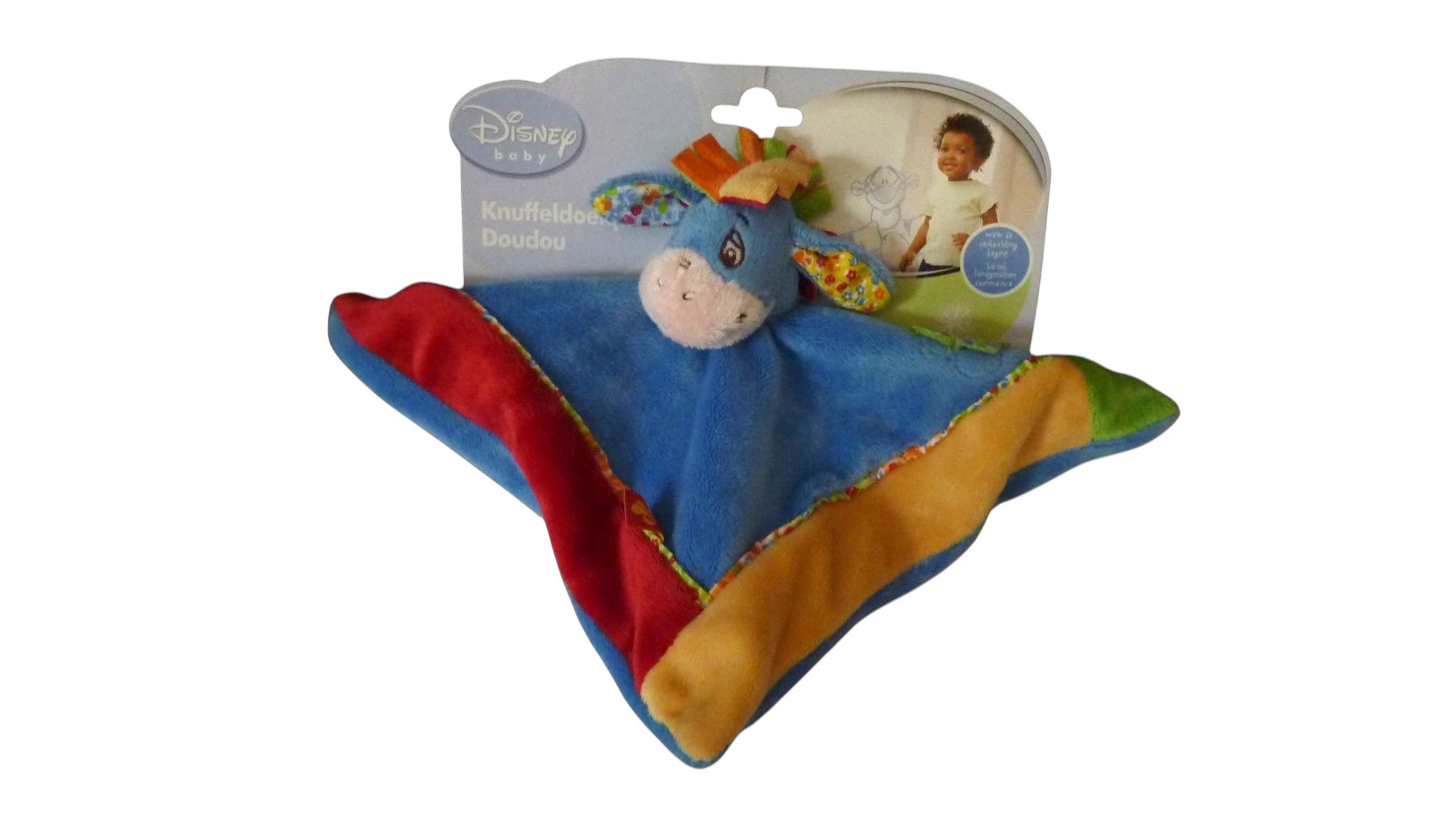 Doudou âne Bourriquet plat multicolore - Disney