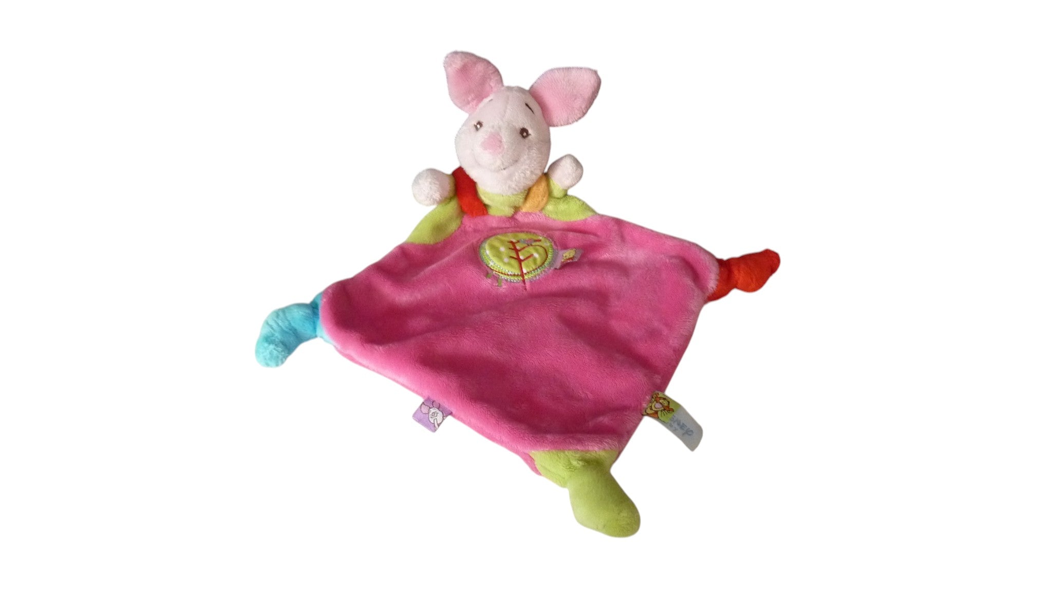 Doudou Porcinet plat multicolore - Disney