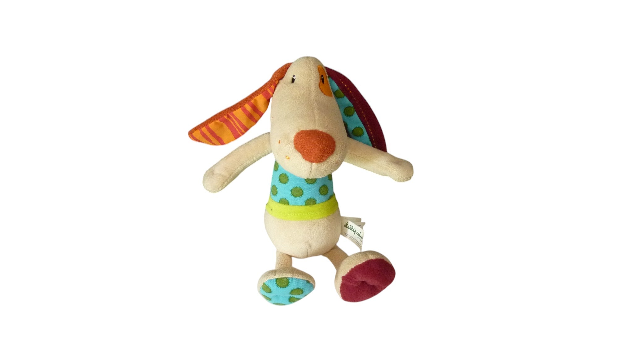 Peluche chien Jeff multicolore - Lilliputiens 28 cm