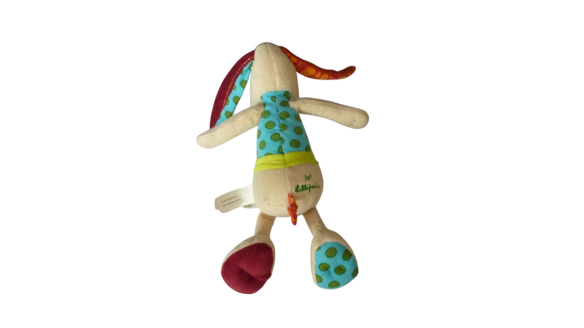 Peluche chien Jeff multicolore - Lilliputiens 28 cm