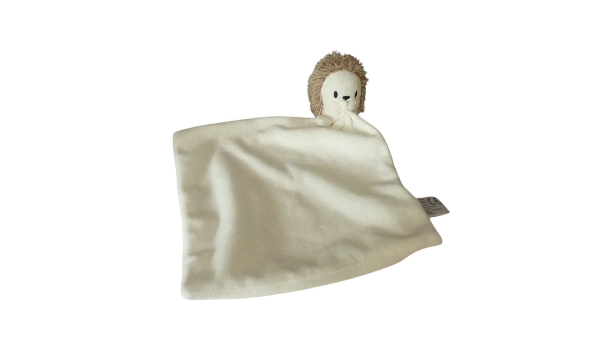 Peluche mouchoir hérisson marron blanc - Zeeman 8 cm